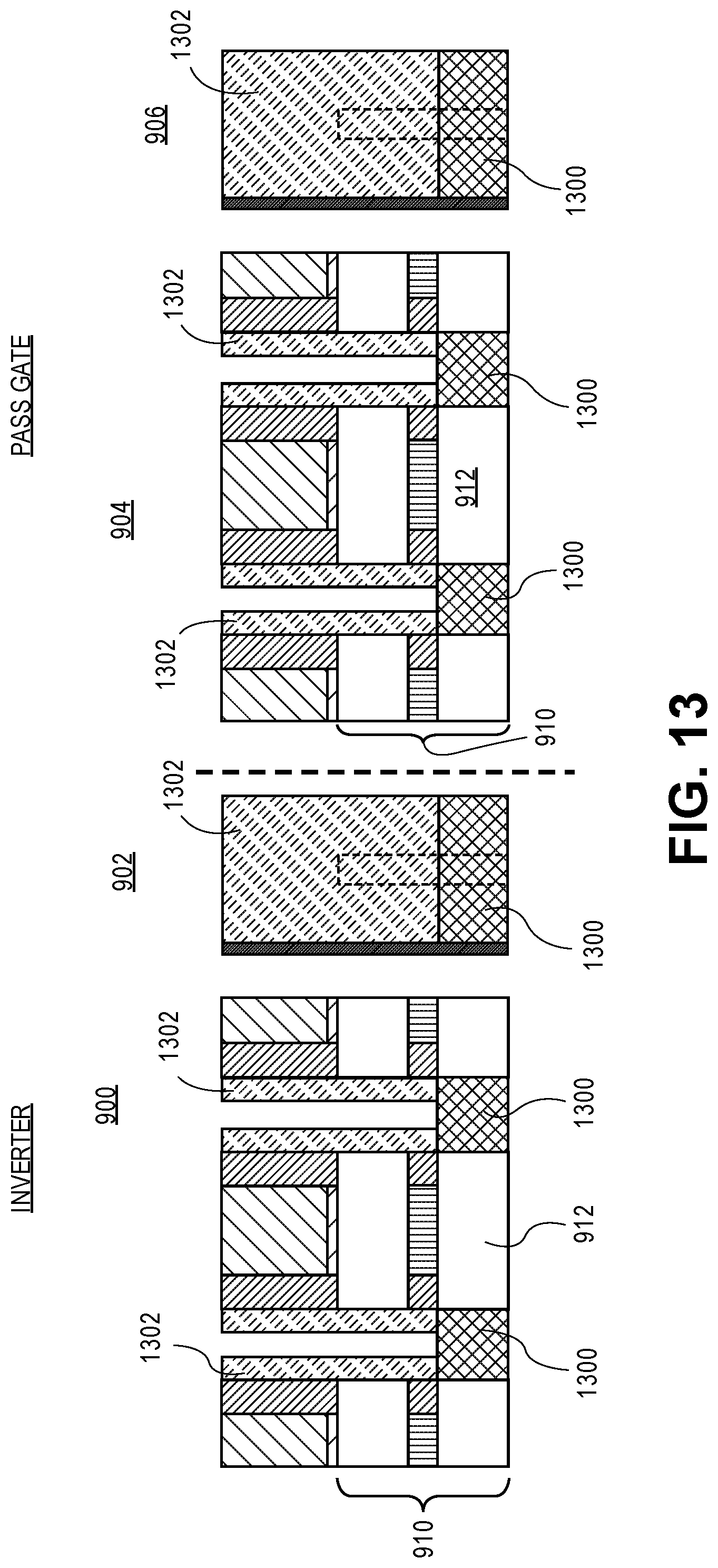 Patent US12310044 Figure 14 – Vertical integration scheme and circuit elements architecture for area scaling of semiconductor devices
