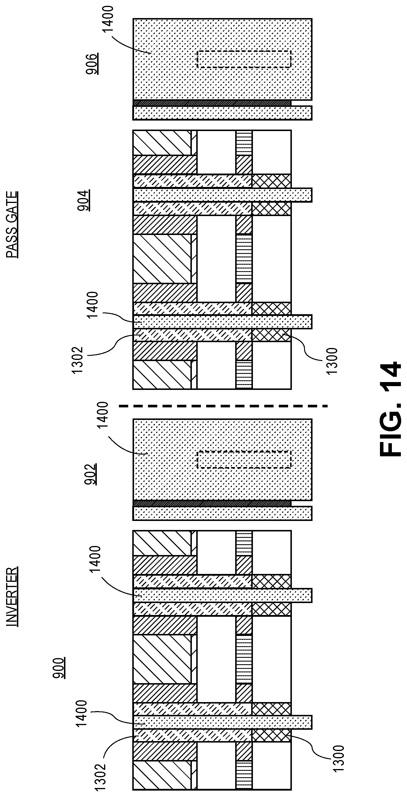 Patent US12310044 Figure 15 – Vertical integration scheme and circuit elements architecture for area scaling of semiconductor devices