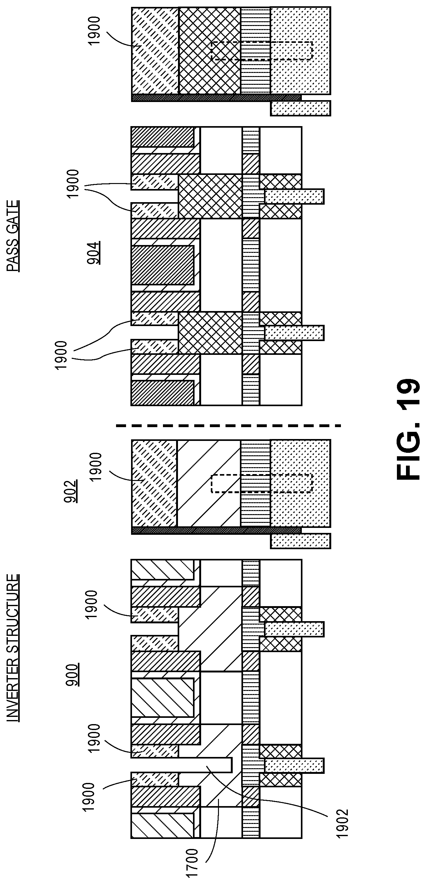 Patent US12310044 Figure 20 – Vertical integration scheme and circuit elements architecture for area scaling of semiconductor devices