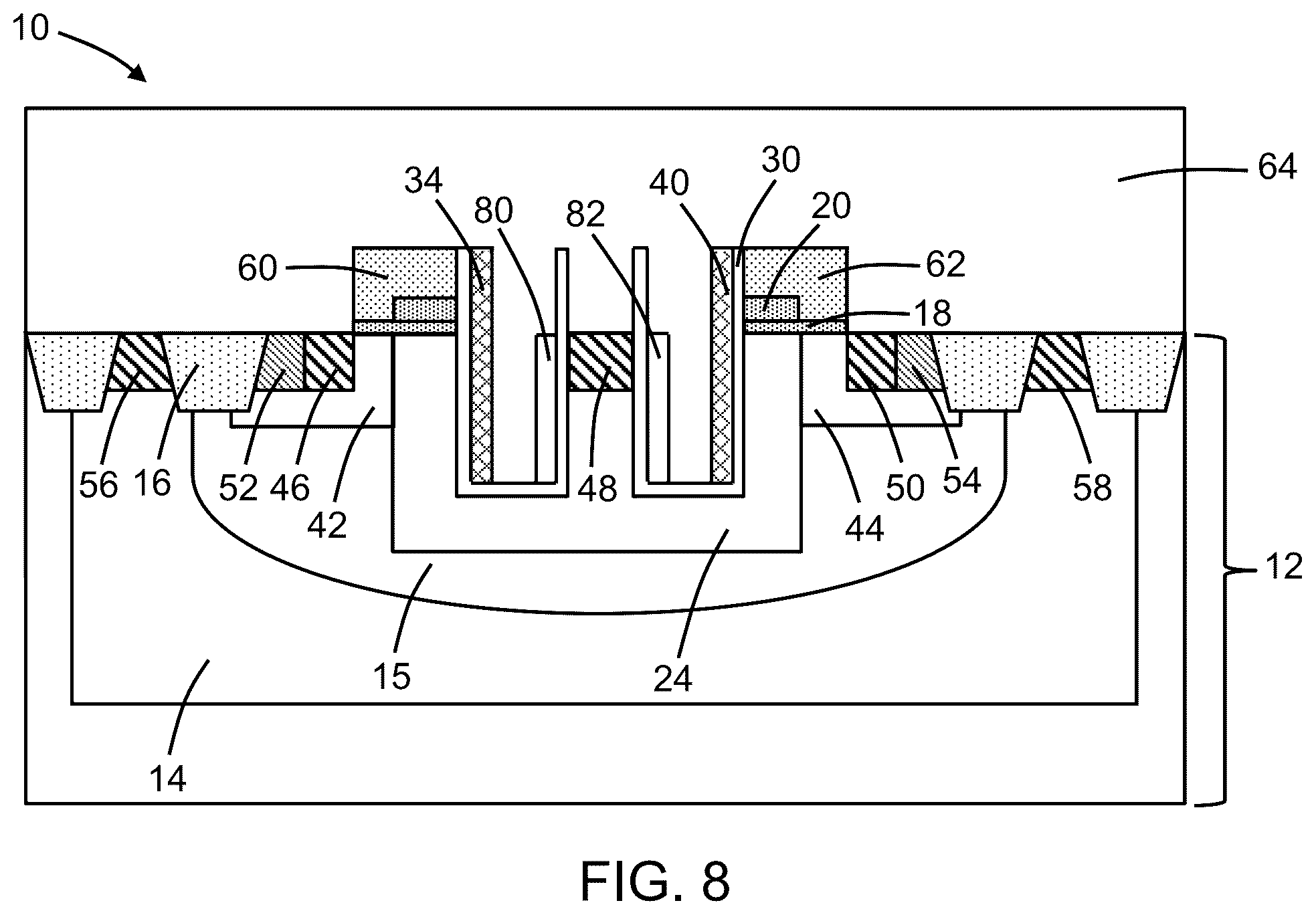Patent US12310047 Figure 6 – Laterally-diffused metal-oxide-semiconductor devices with a field plate