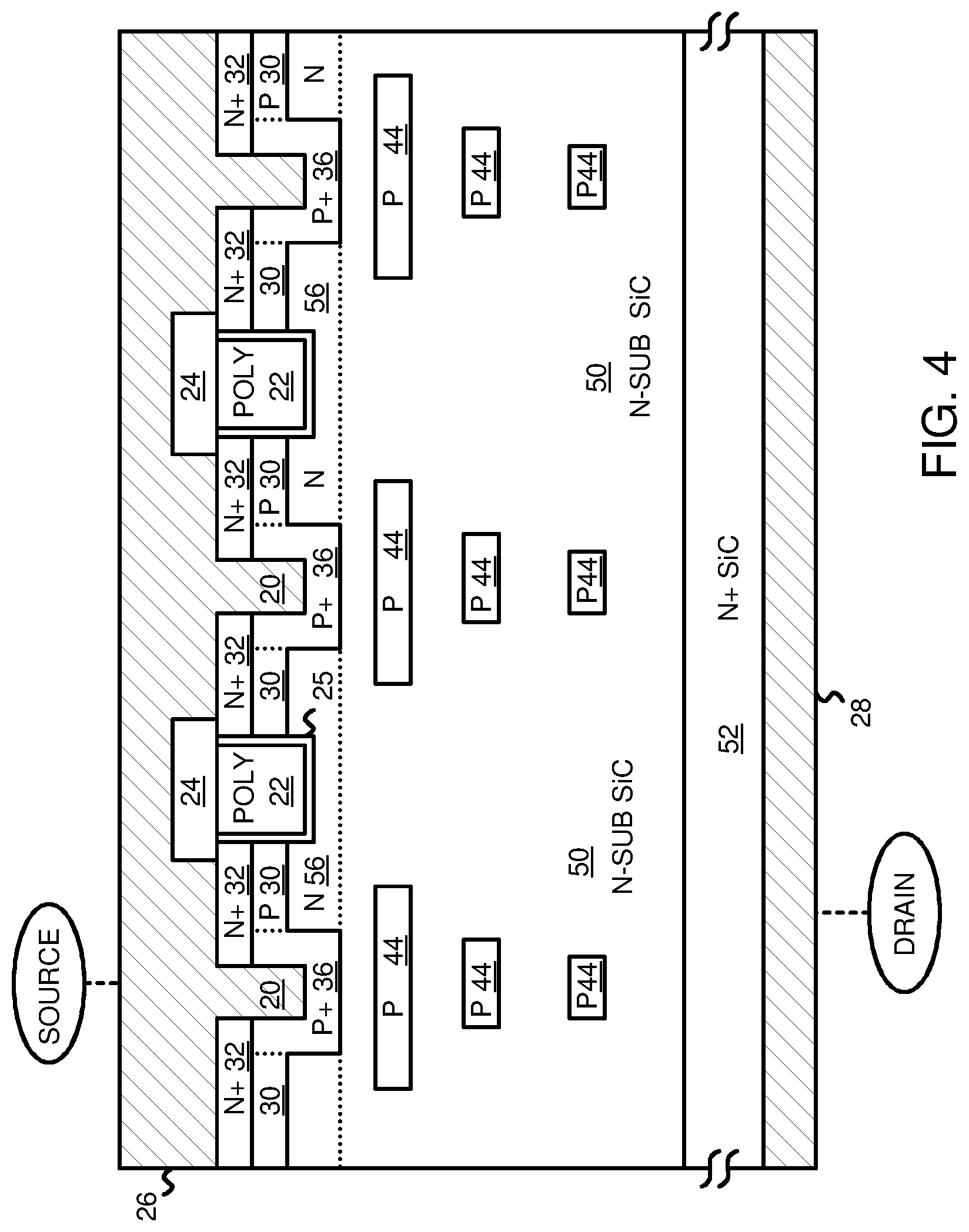Patent US12310048 Figure 3 – Silicon-carbide (SiC) metal-oxide-semiconductor field-effect transistor (MOSFET) with short circuit protection