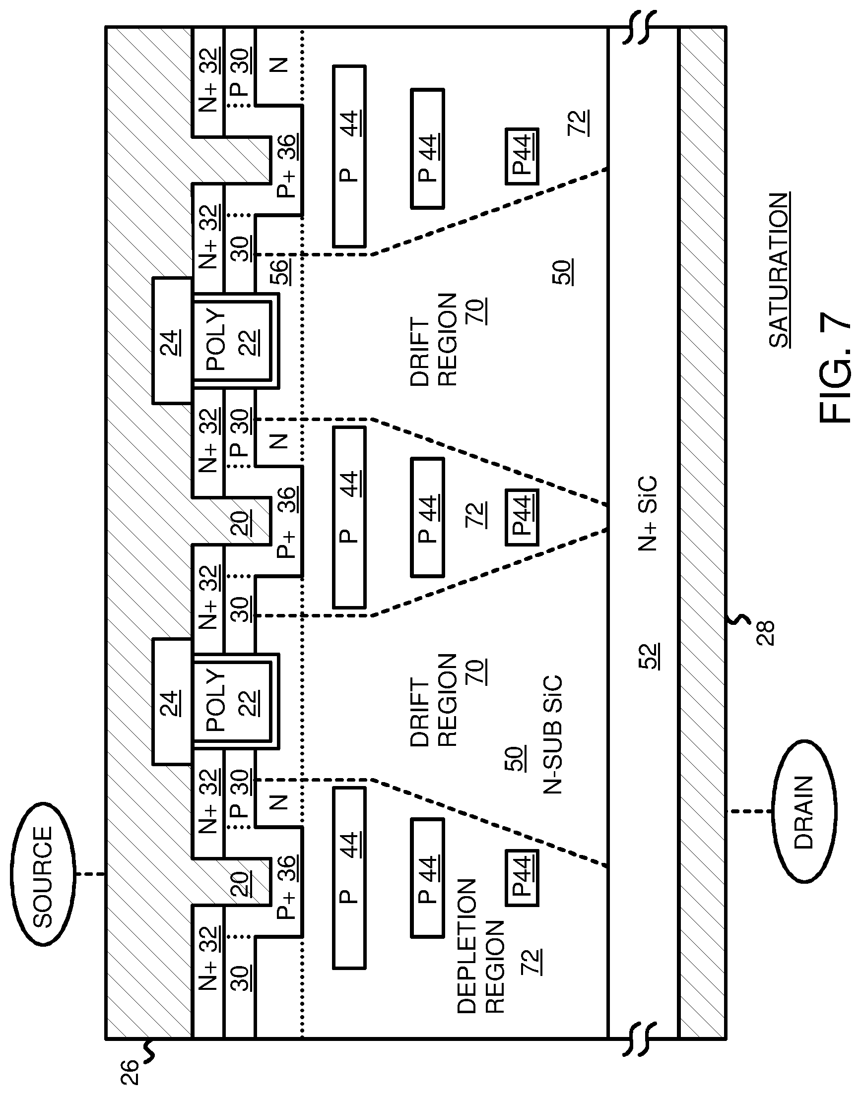 Patent US12310048 Figure 6 – Silicon-carbide (SiC) metal-oxide-semiconductor field-effect transistor (MOSFET) with short circuit protection