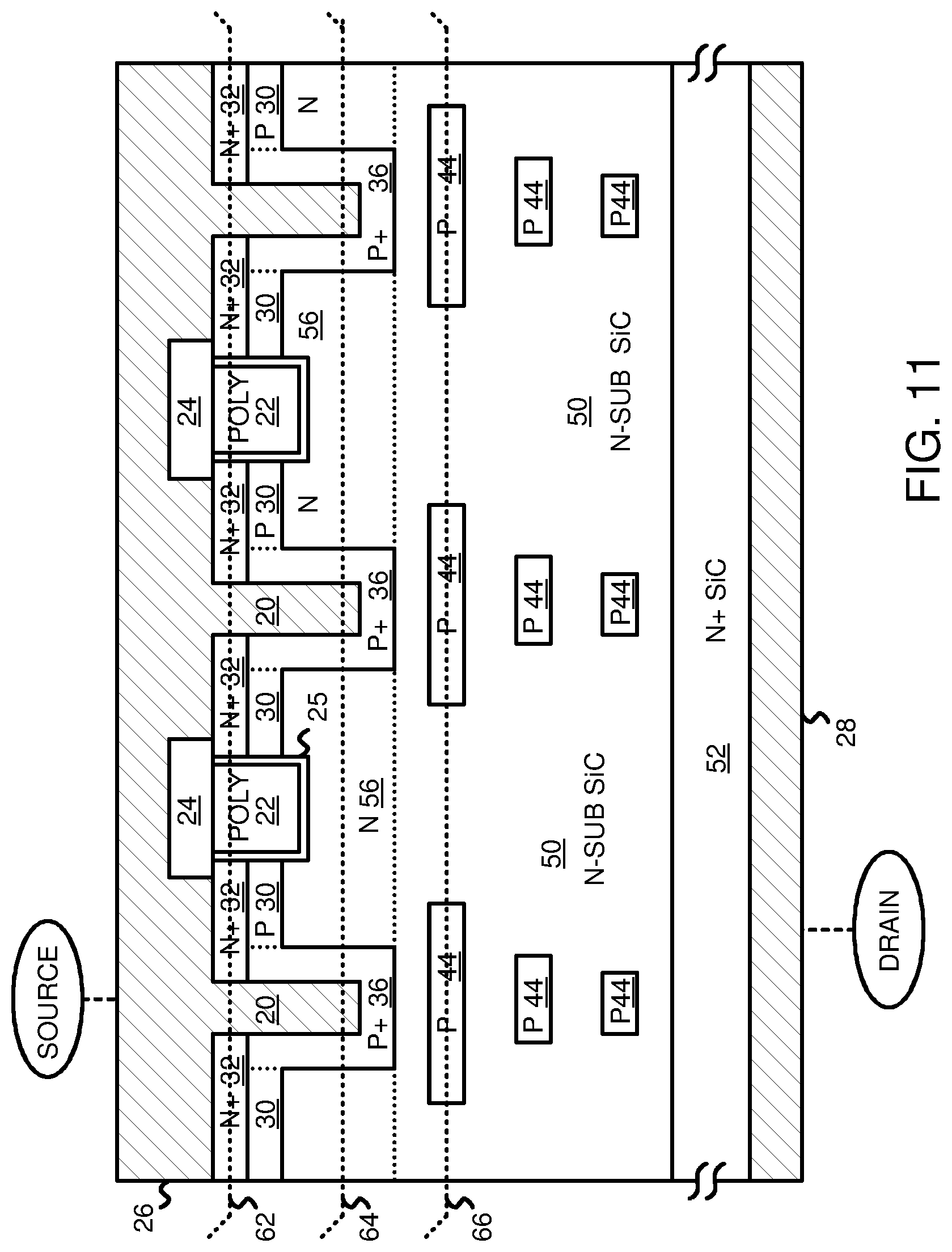 Patent US12310048 Figure 10 – Silicon-carbide (SiC) metal-oxide-semiconductor field-effect transistor (MOSFET) with short circuit protection