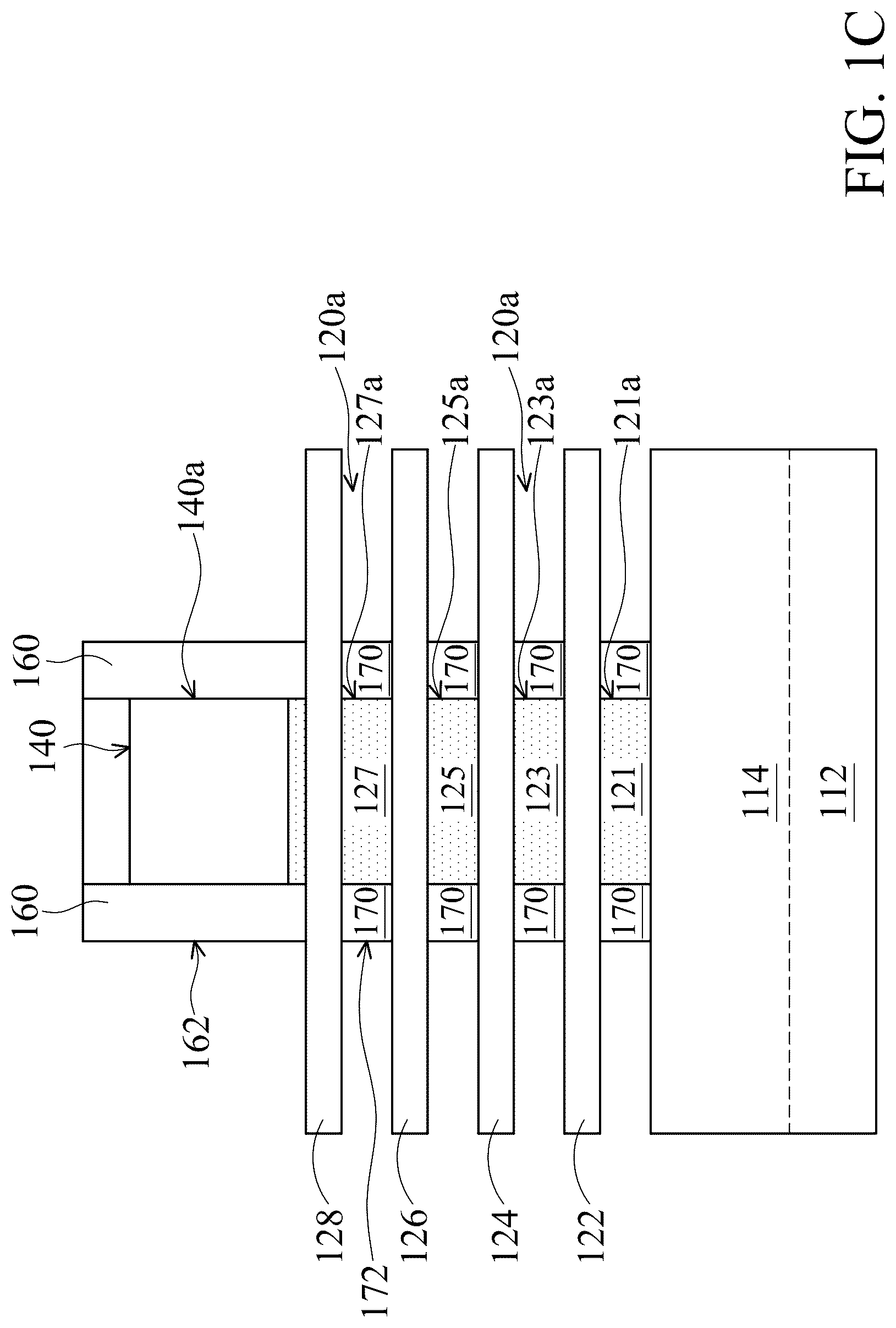 Patent US12310049 Figure 4 – Semiconductor device structure with nanostructure