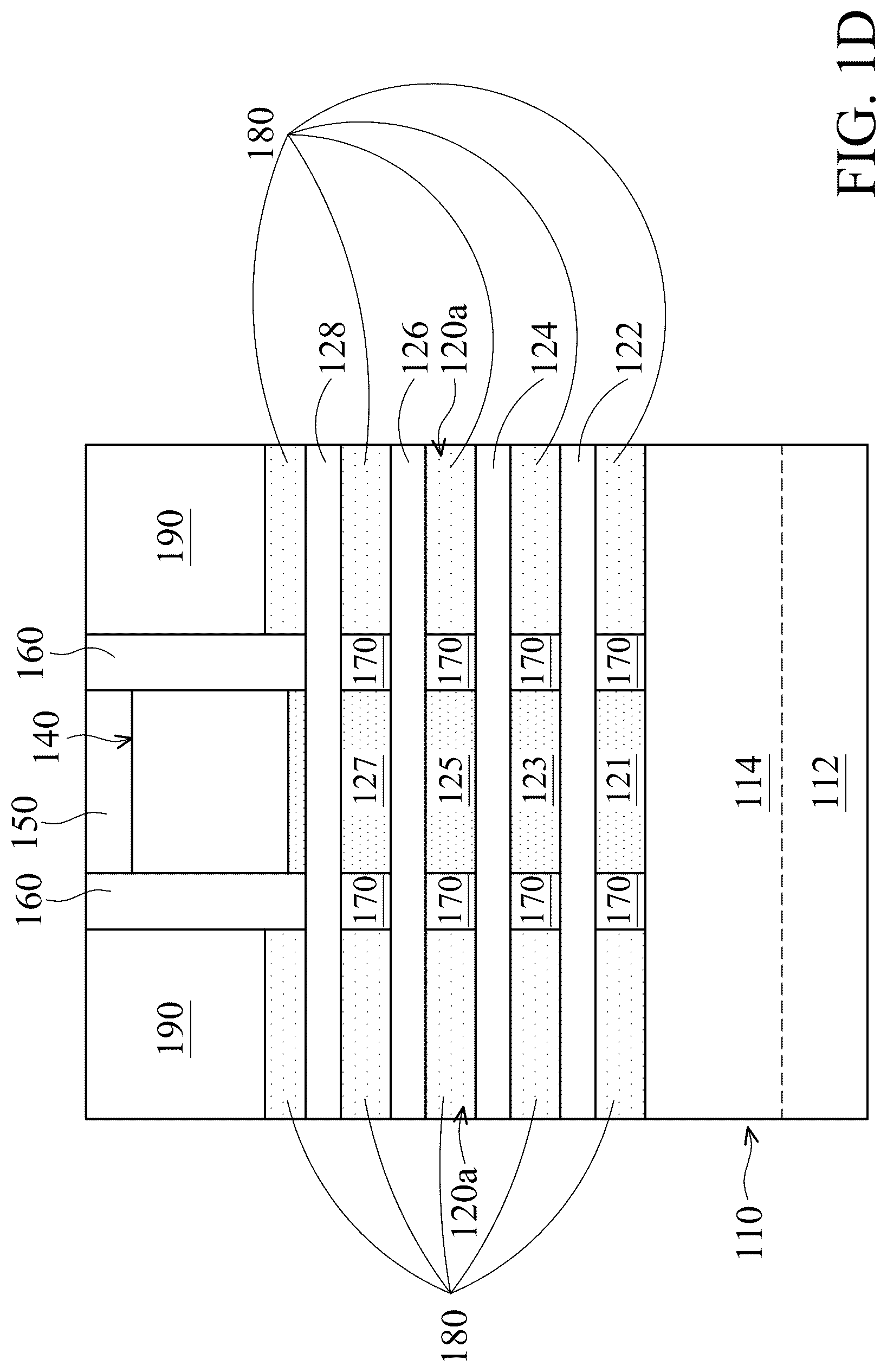 Patent US12310049 Figure 5 – Semiconductor device structure with nanostructure