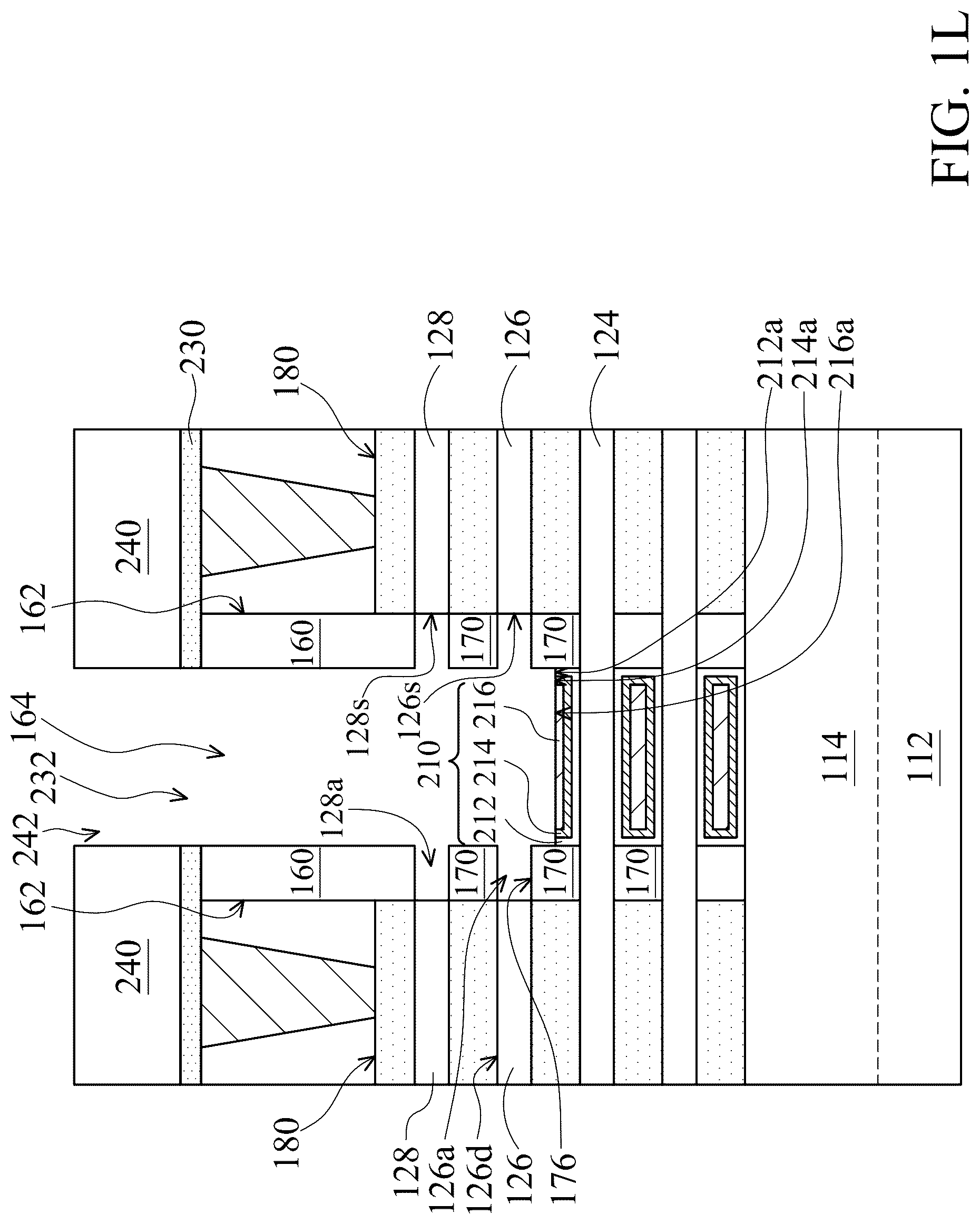 Patent US12310049 Figure 13 – Semiconductor device structure with nanostructure
