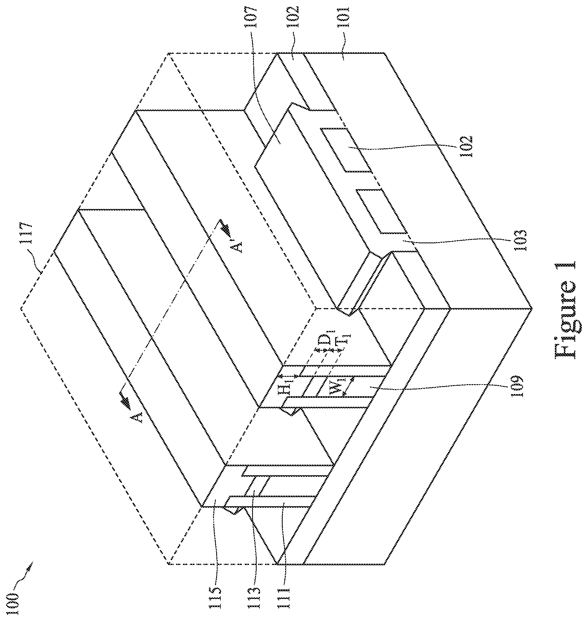 Patent US12310050 Figure 1 – Semiconductor structure and method of forming the same
