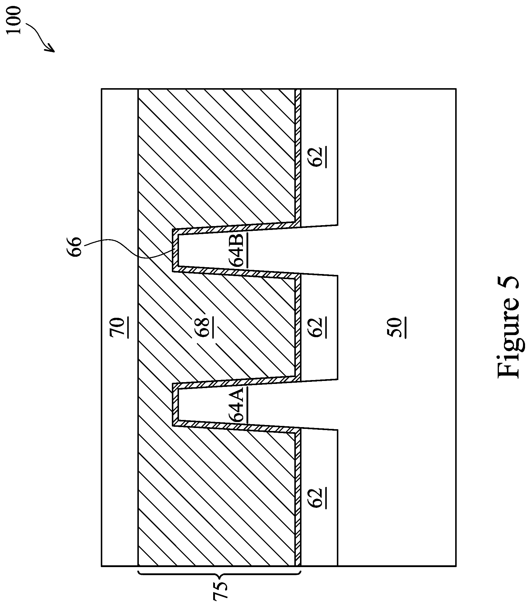 Patent US12310051 Figure 5 – Fin field-effect transistor device having contact plugs with re-entrant profile
