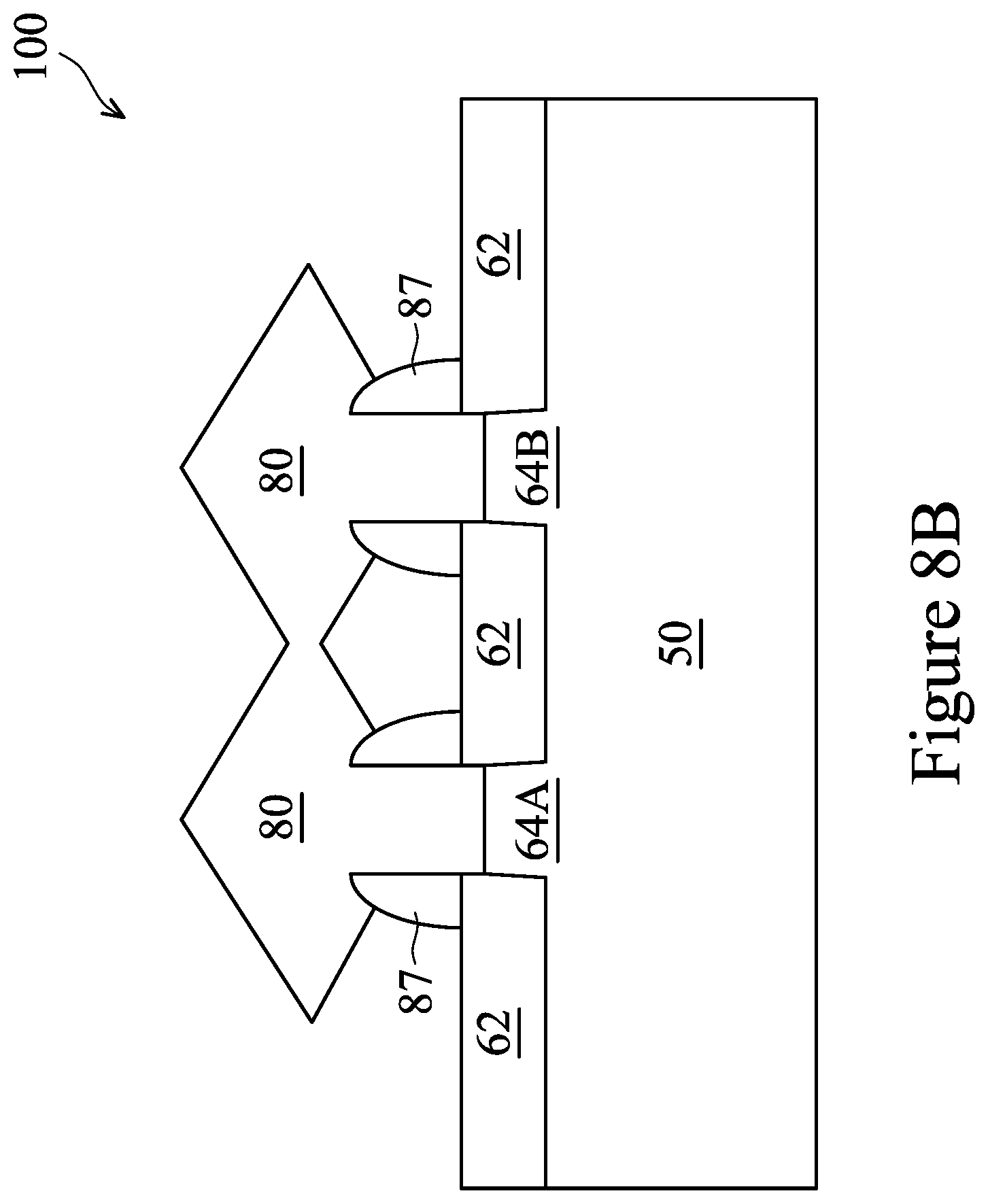 Patent US12310051 Figure 9 – Fin field-effect transistor device having contact plugs with re-entrant profile