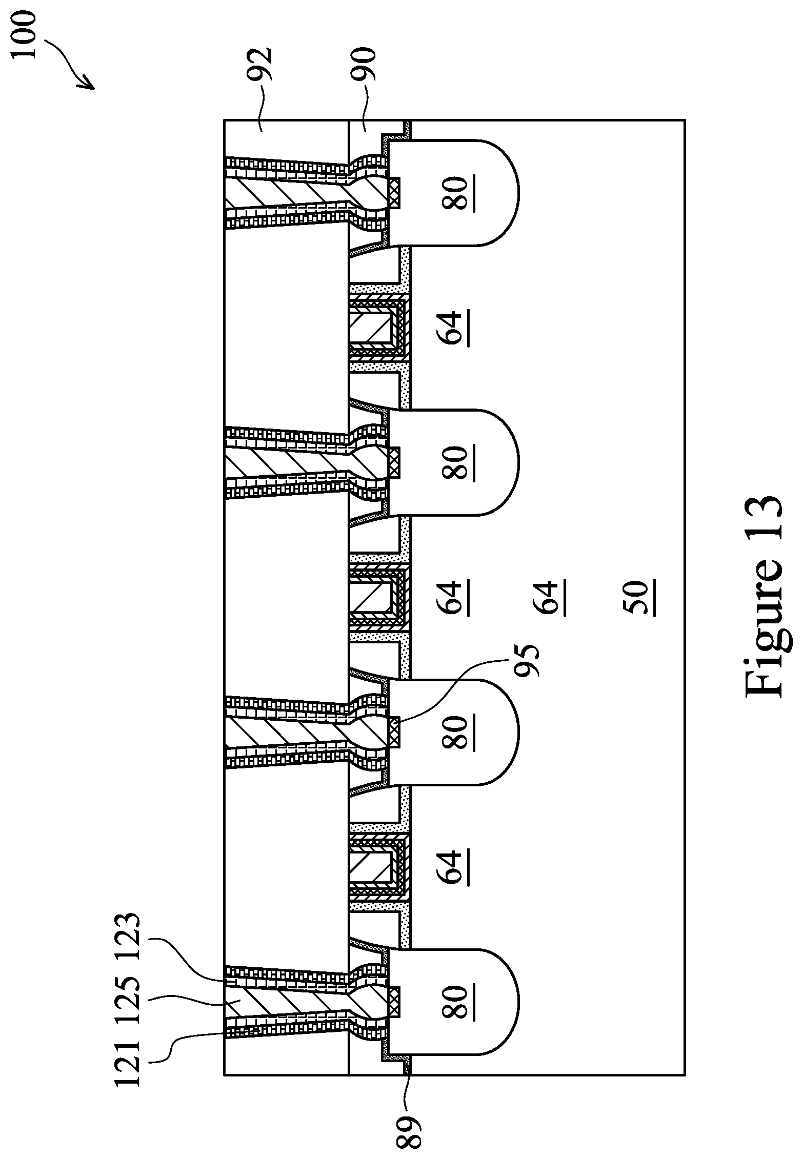 Patent US12310051 Figure 15 – Fin field-effect transistor device having contact plugs with re-entrant profile