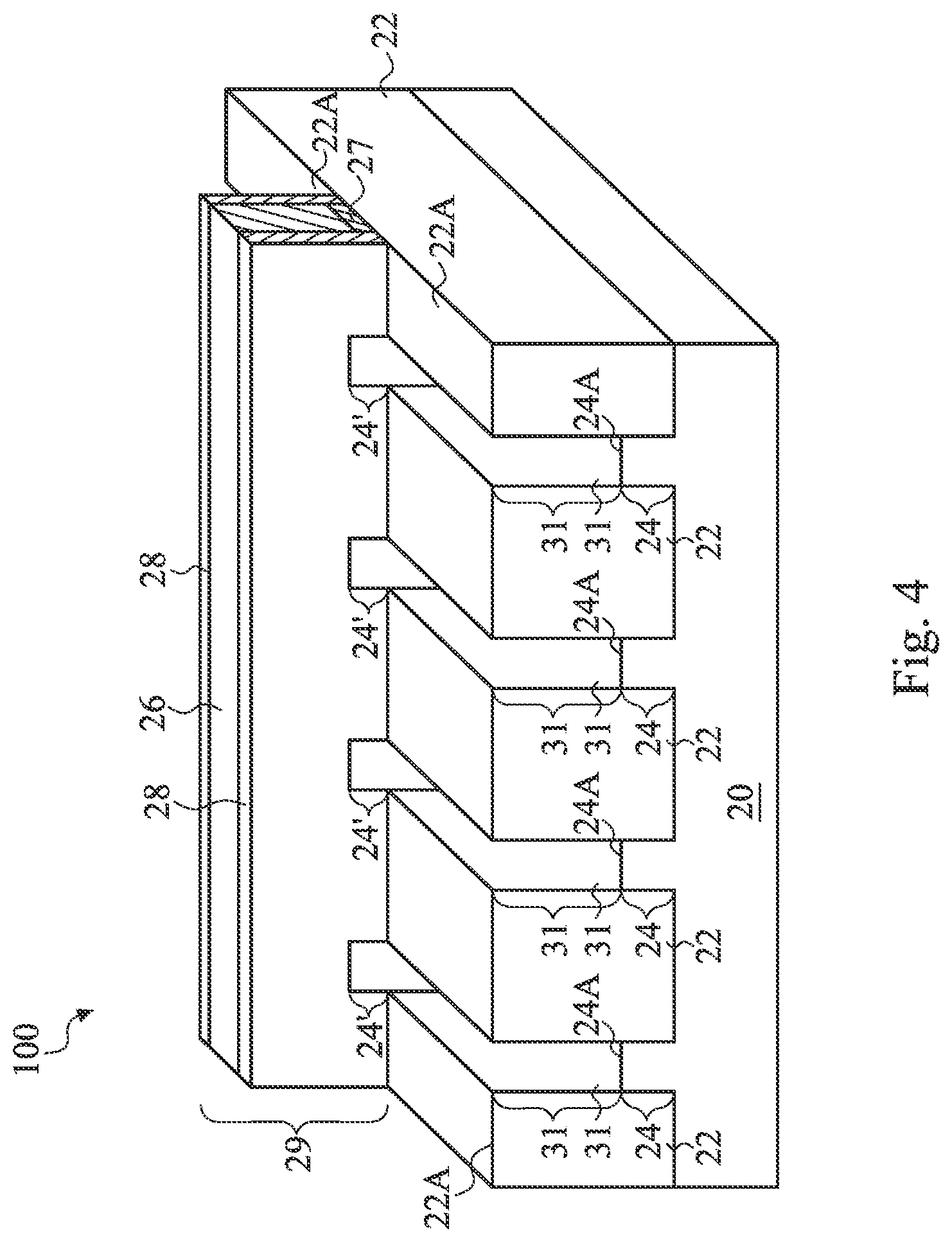 Patent US12310052 Figure 4 – Metal gate with silicon sidewall spacers