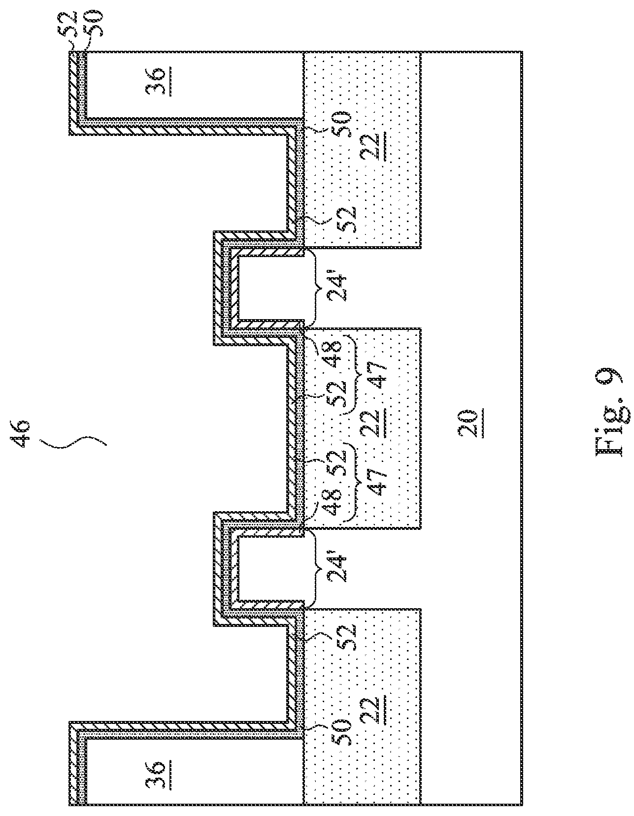Patent US12310052 Figure 9 – Metal gate with silicon sidewall spacers