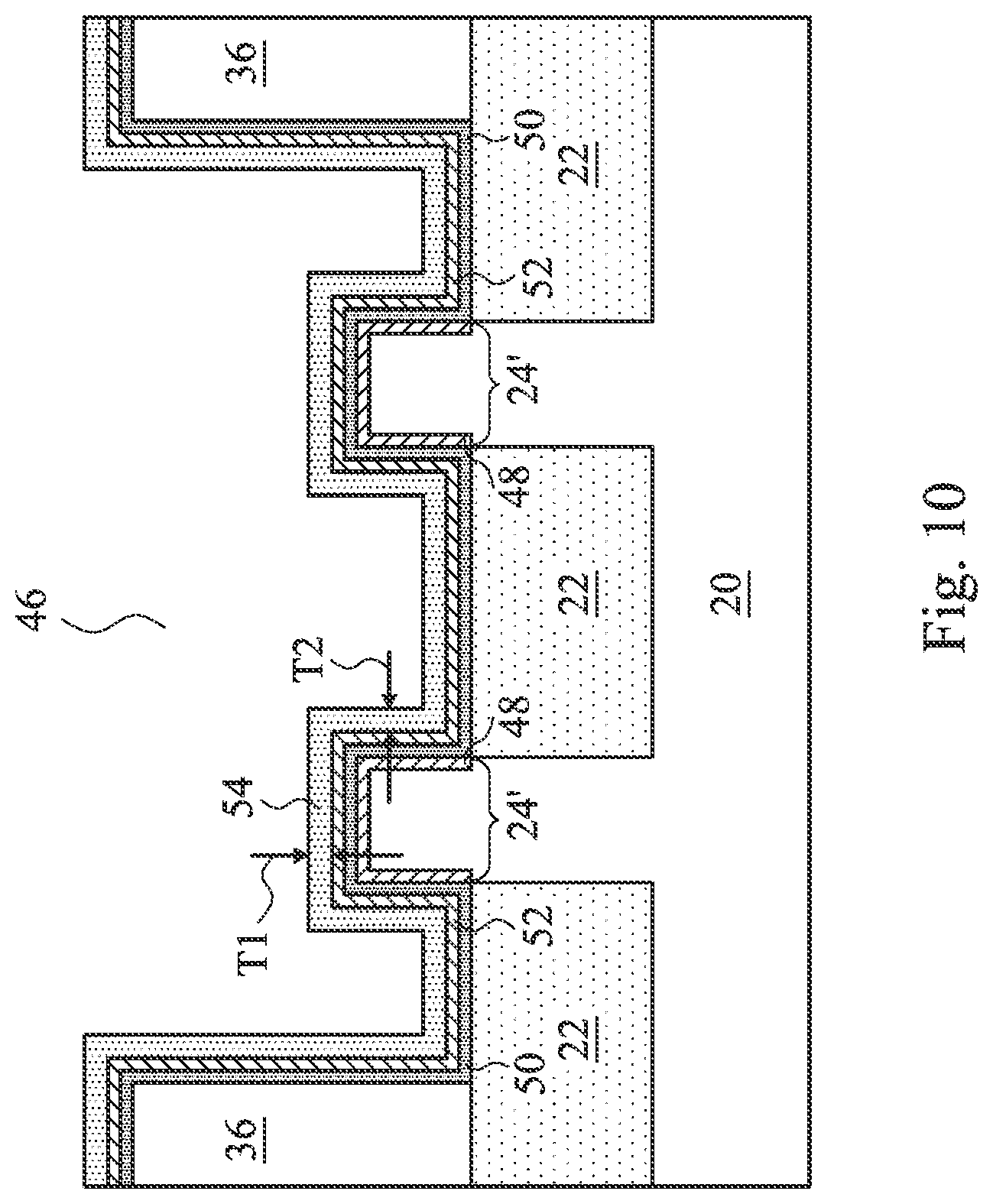 Patent US12310052 Figure 10 – Metal gate with silicon sidewall spacers