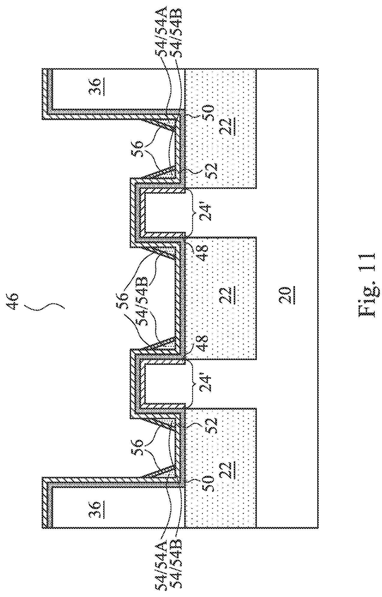 Patent US12310052 Figure 11 – Metal gate with silicon sidewall spacers