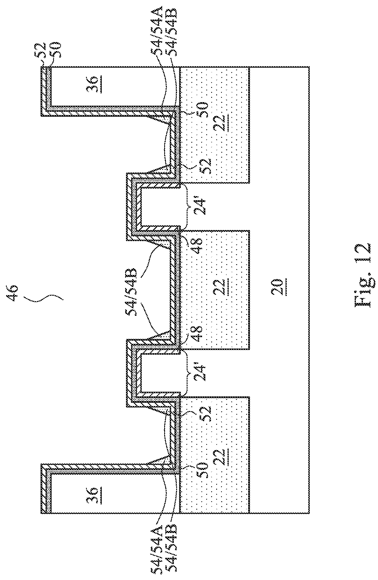 Patent US12310052 Figure 12 – Metal gate with silicon sidewall spacers