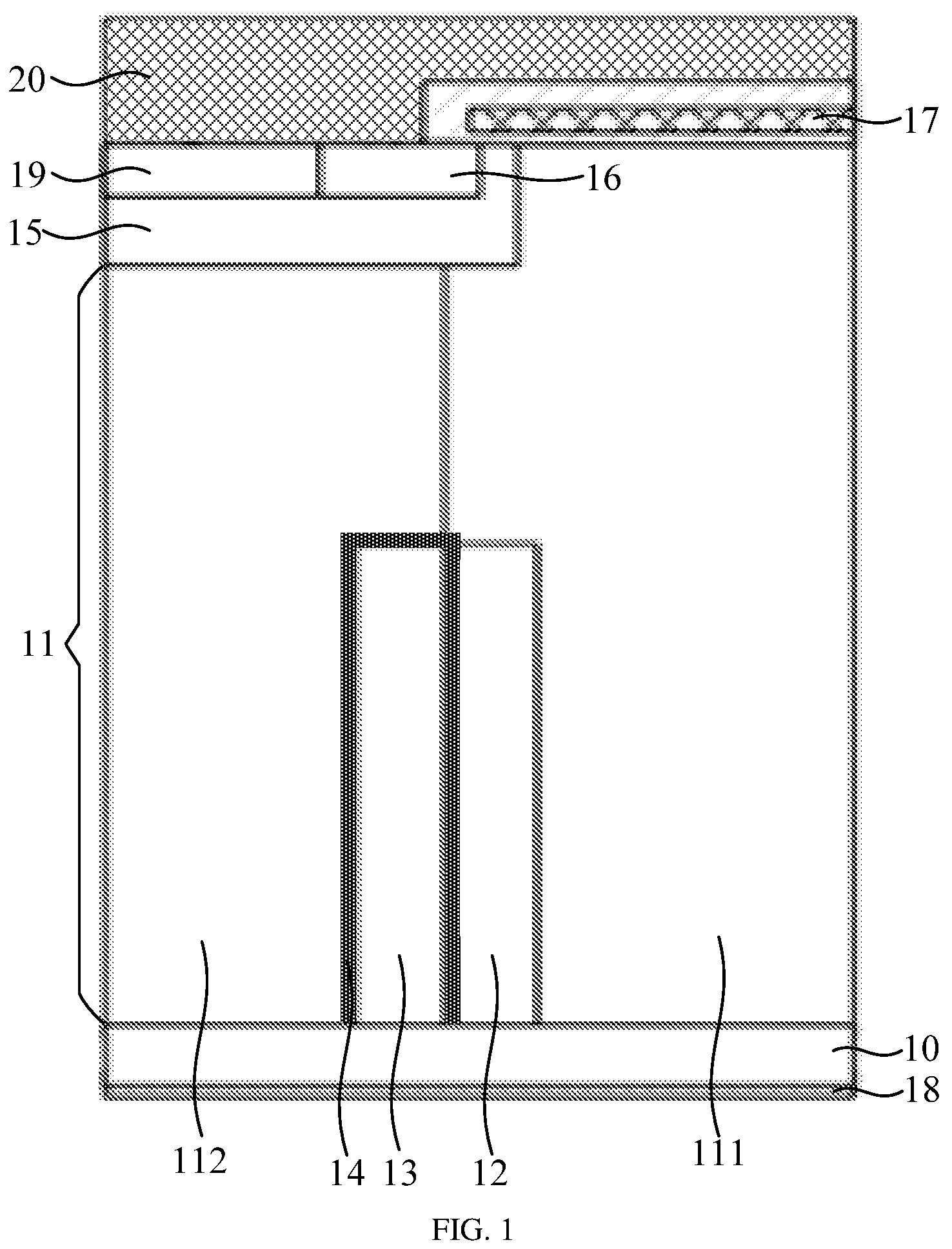Patent US12310053 Figure 1 – Super-junction VDMOS device with low on-resistance