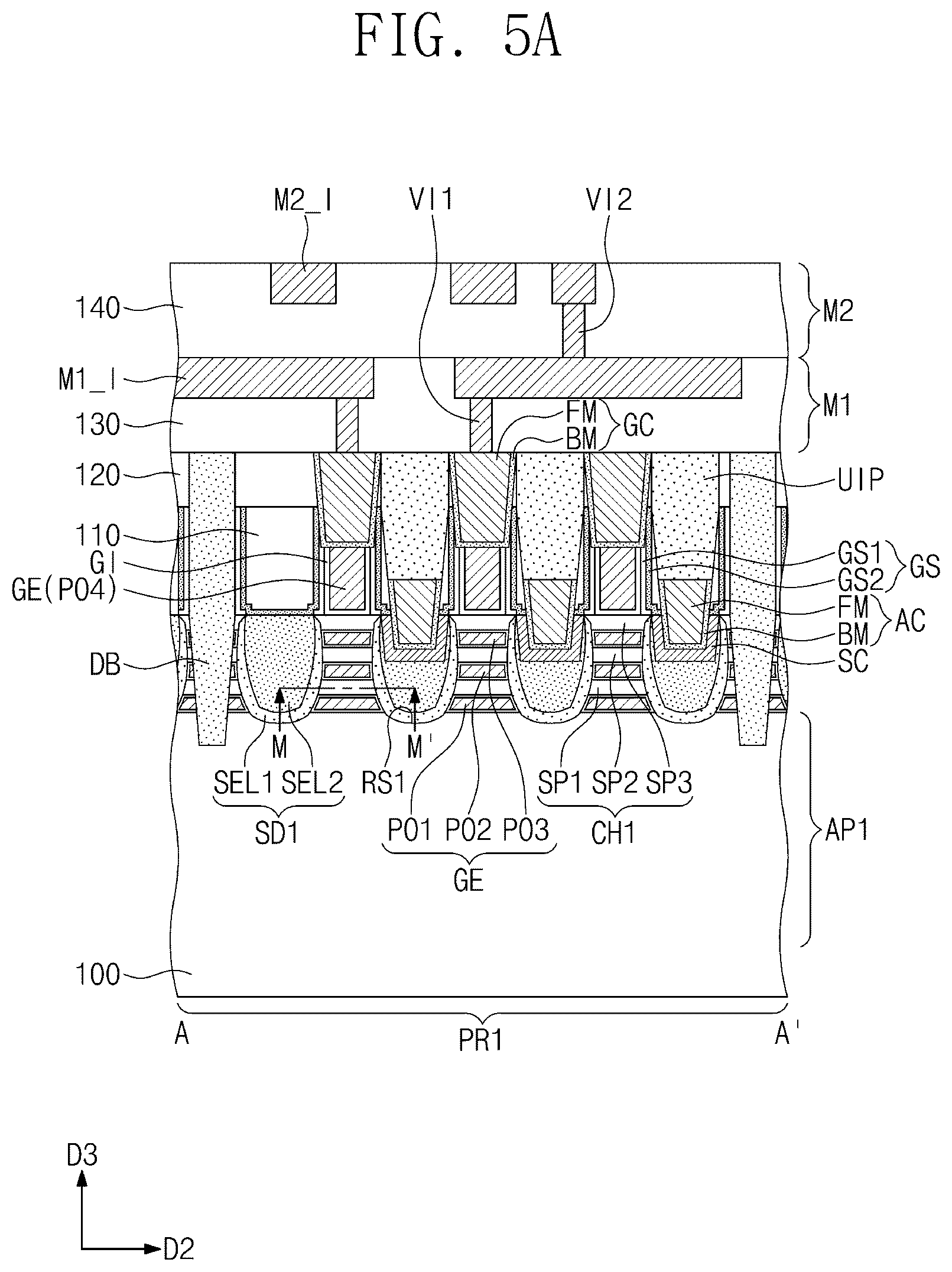 Patent US12310055 Figure 5 – Semiconductor device and method of fabricating the same