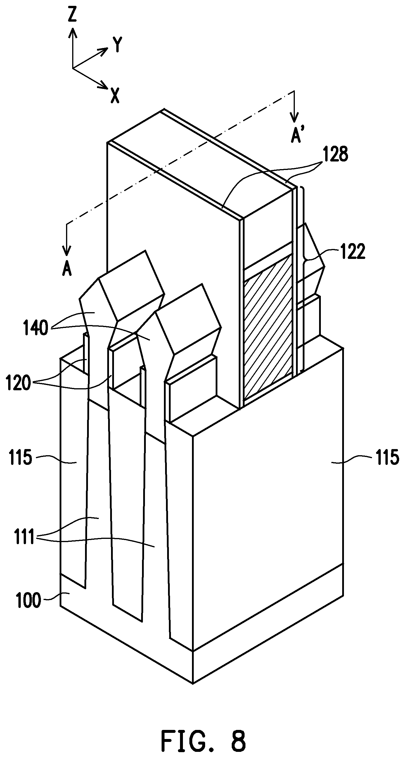 Patent US12310056 Figure 8 – Method of forming semiconductor device