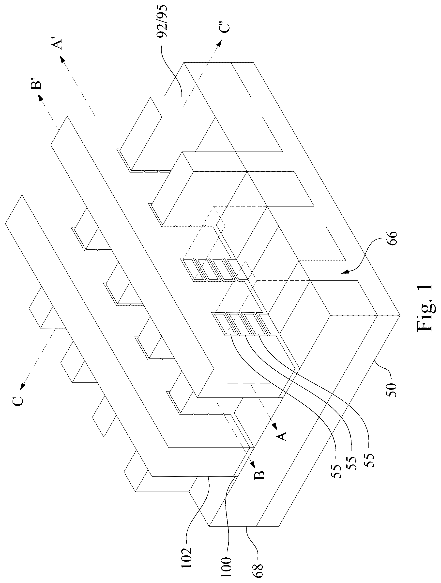 Patent US12310057 Figure 1 – Semiconductor devices including backside vias and methods of forming the same