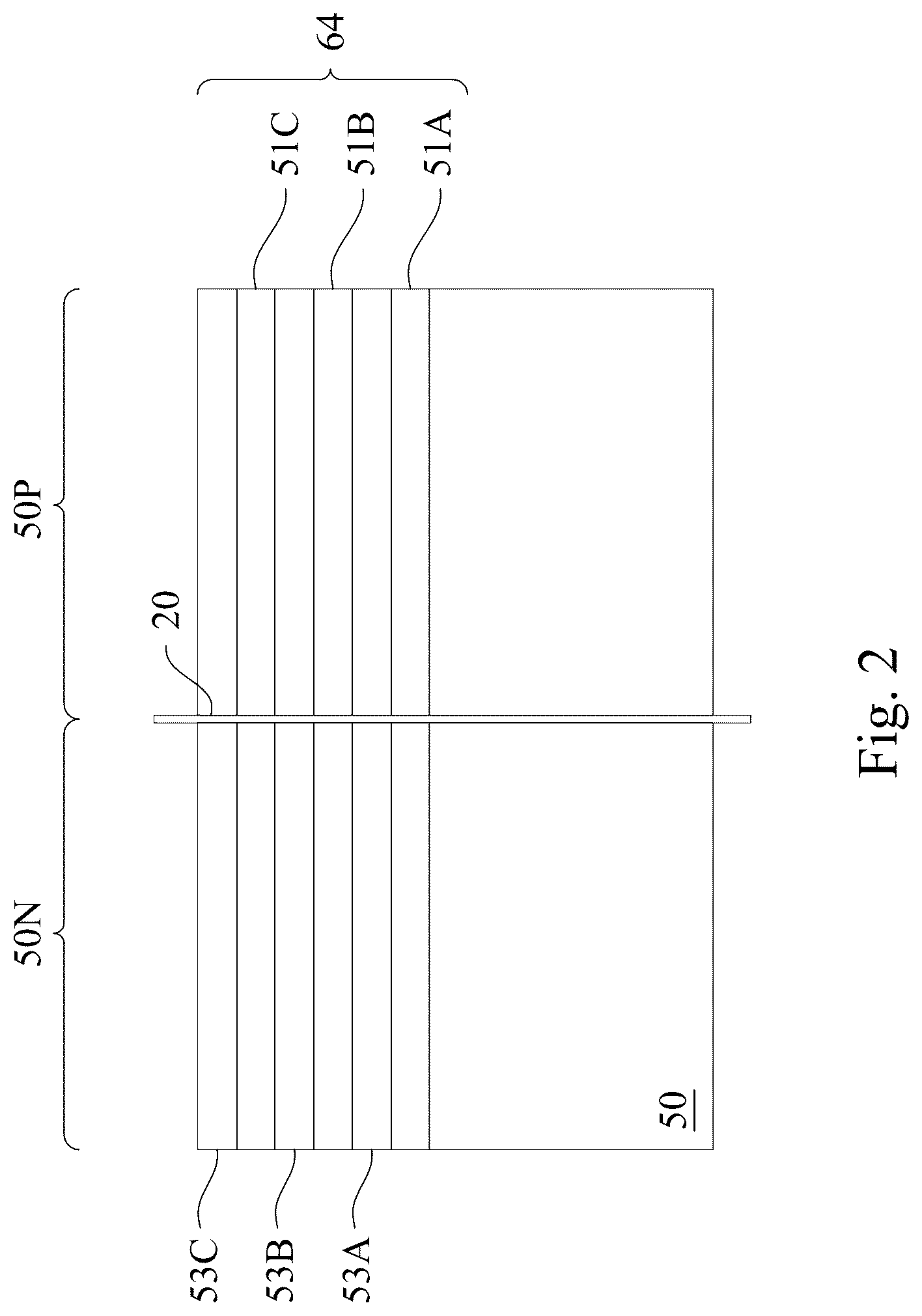 Patent US12310057 Figure 2 – Semiconductor devices including backside vias and methods of forming the same