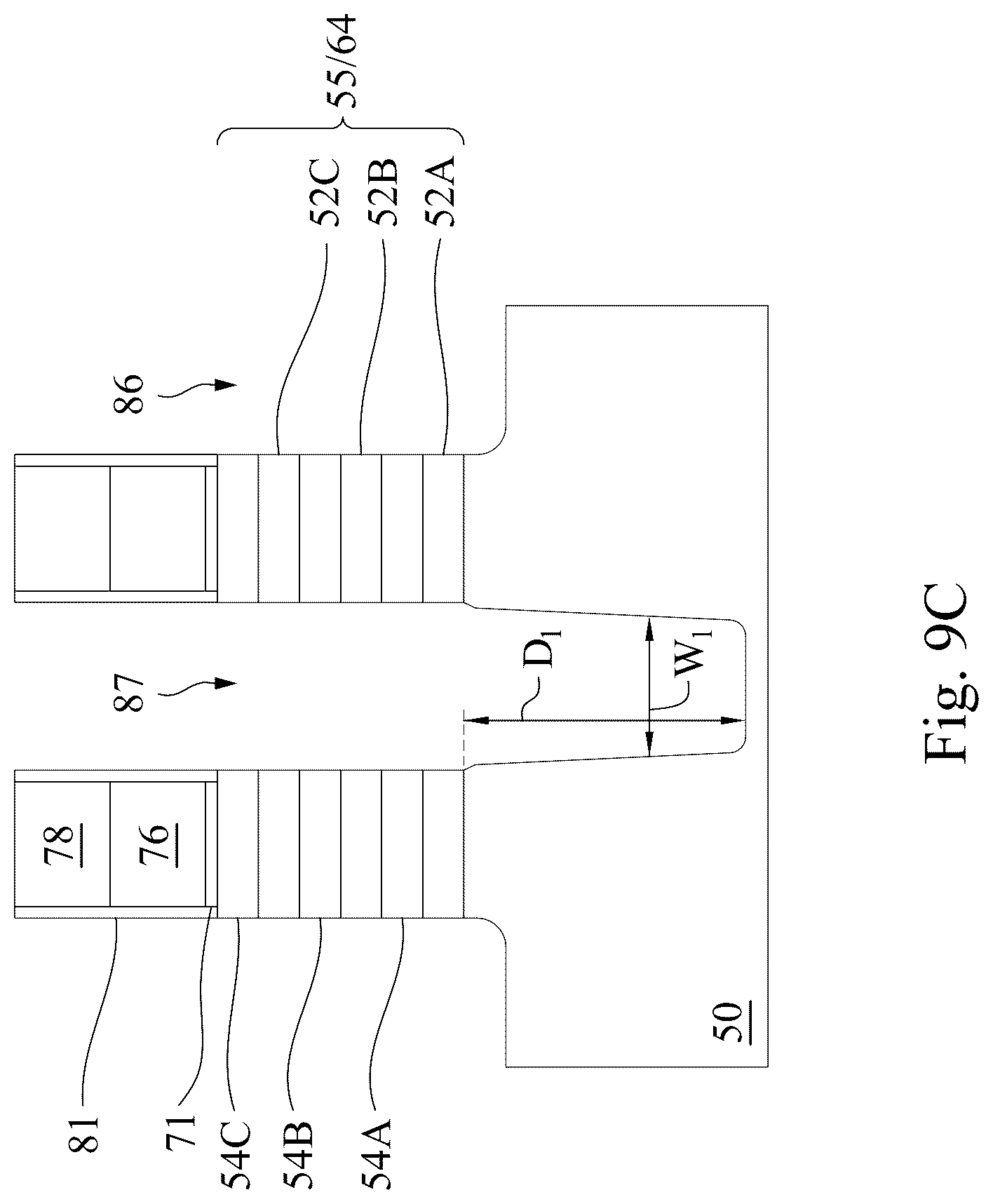 Patent US12310057 Figure 13 – Semiconductor devices including backside vias and methods of forming the same