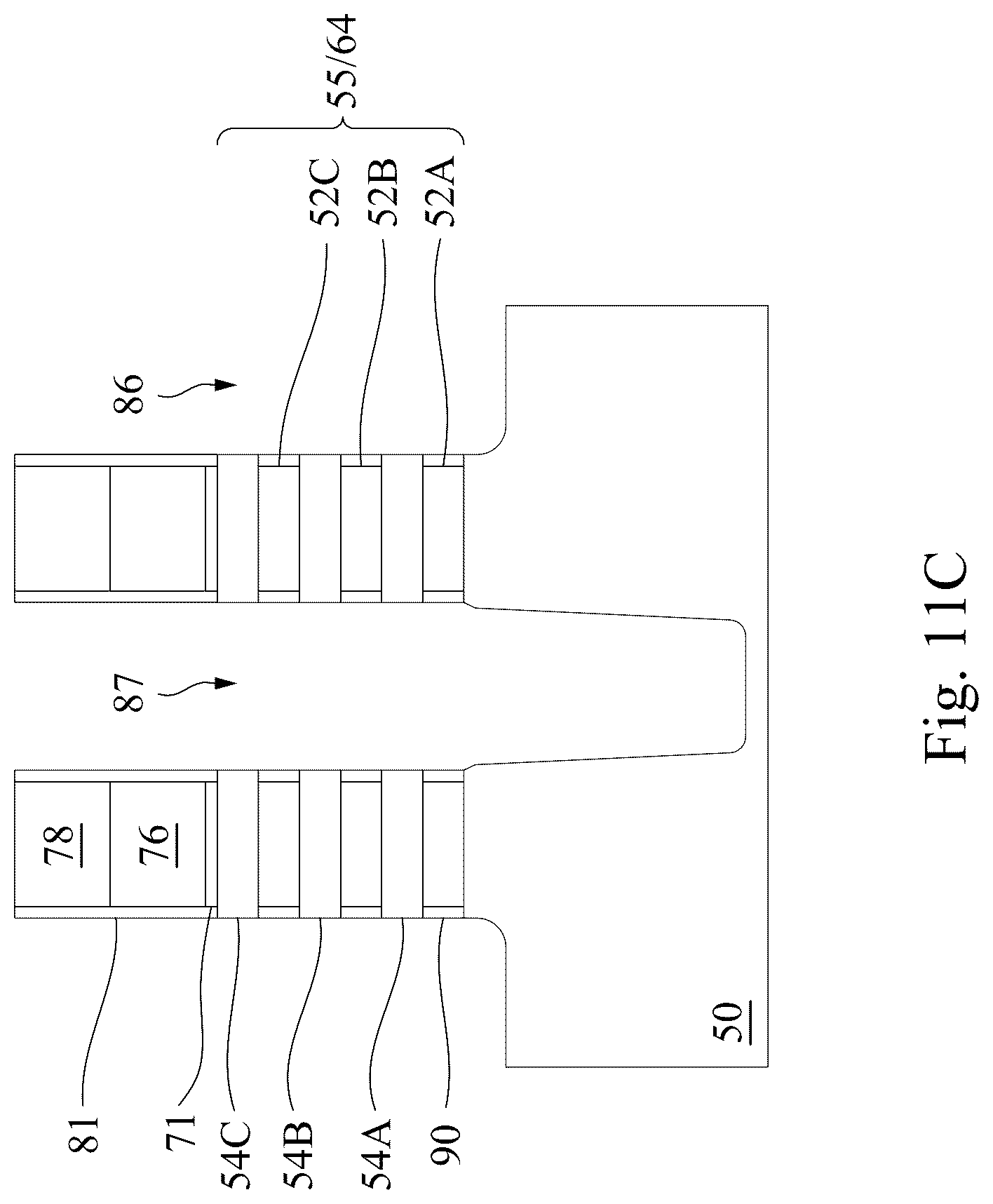 Patent US12310057 Figure 17 – Semiconductor devices including backside vias and methods of forming the same