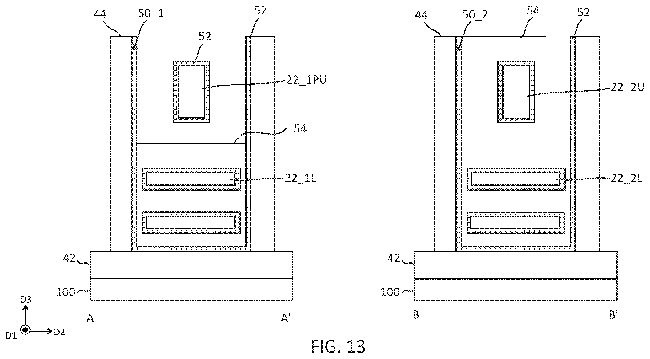 Patent US12310062 Figure 13 – Integrated circuit devices including stacked transistors and methods of forming the same