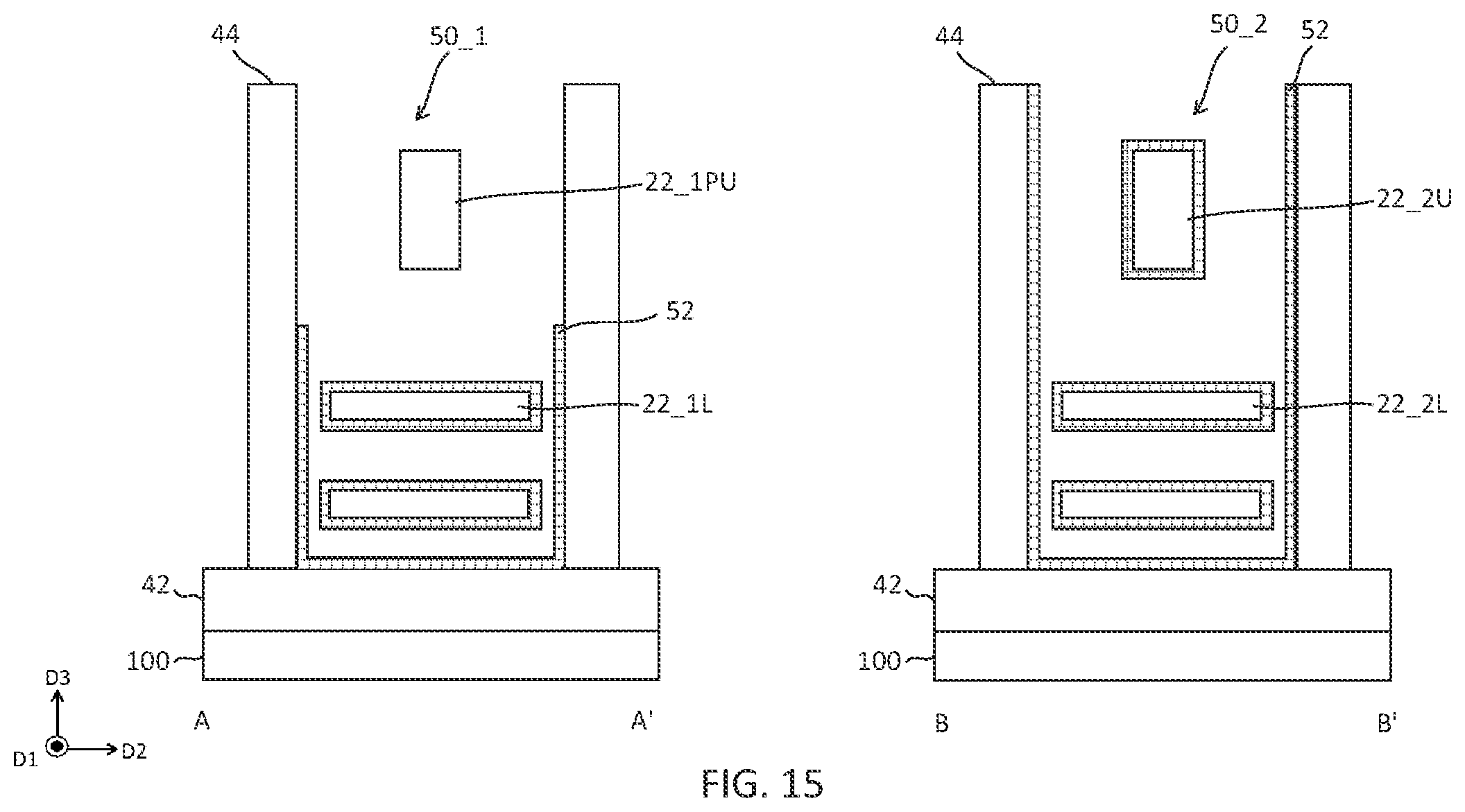 Patent US12310062 Figure 15 – Integrated circuit devices including stacked transistors and methods of forming the same