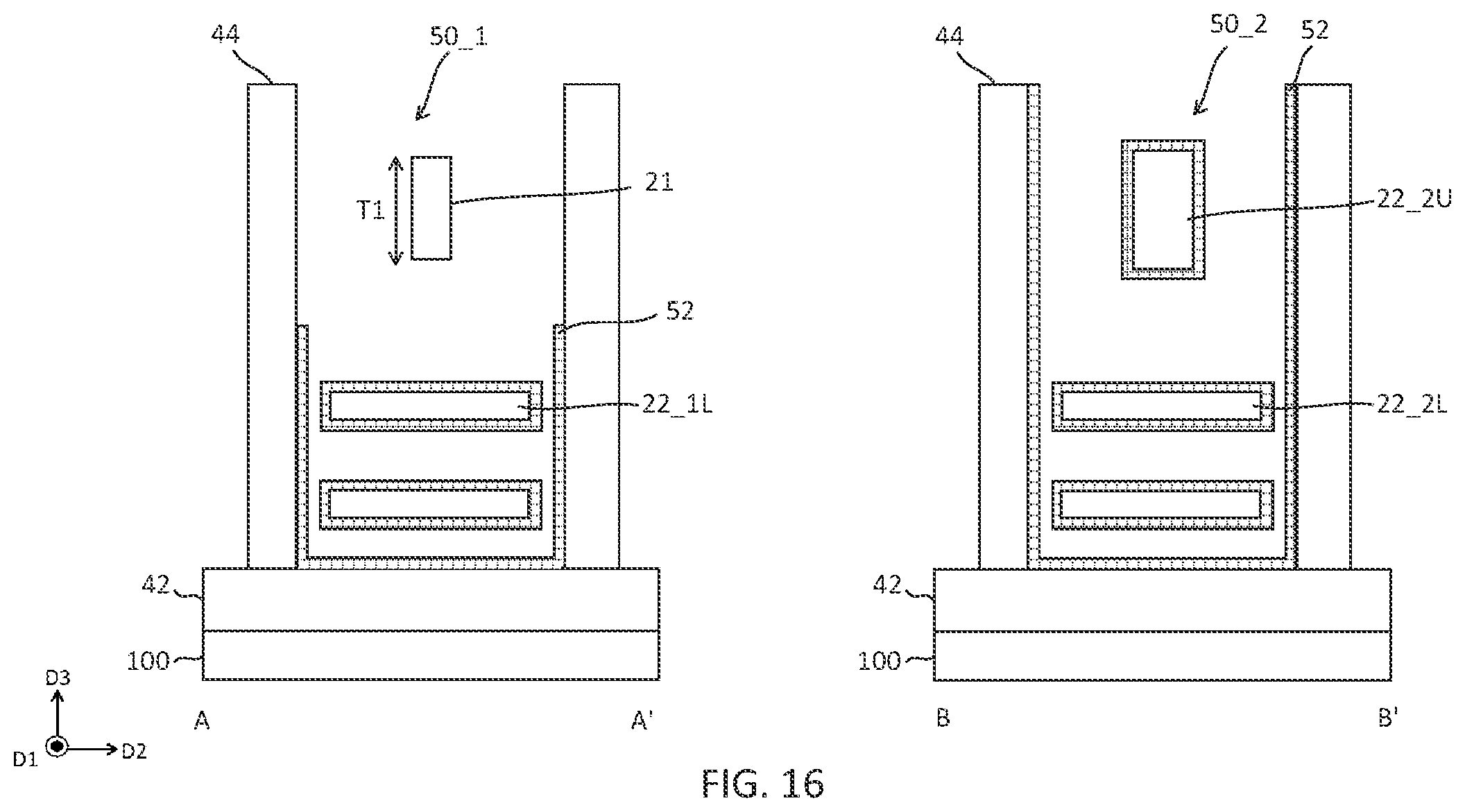 Patent US12310062 Figure 16 – Integrated circuit devices including stacked transistors and methods of forming the same