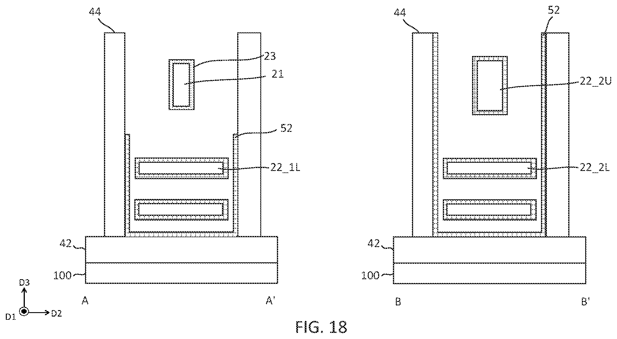 Patent US12310062 Figure 18 – Integrated circuit devices including stacked transistors and methods of forming the same