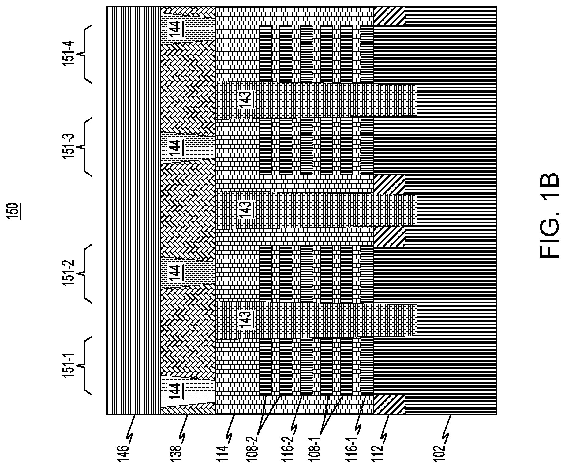 Patent US12310064 Figure 2 – Isolation pillar structures for stacked device structures