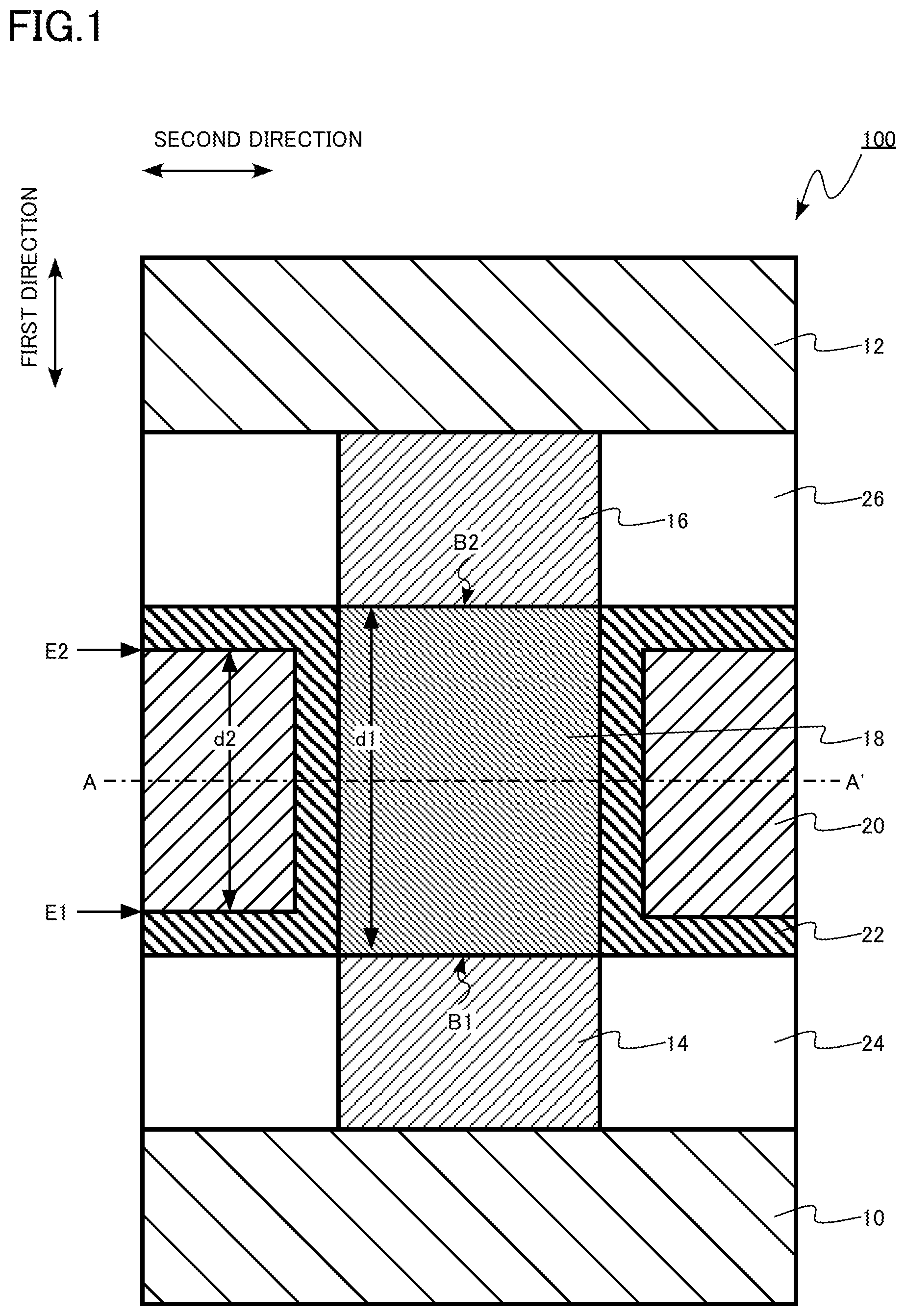 Patent US12310065 Figure 1 – Semiconductor device, semiconductor memory device, and method for manufacturing semiconductor device