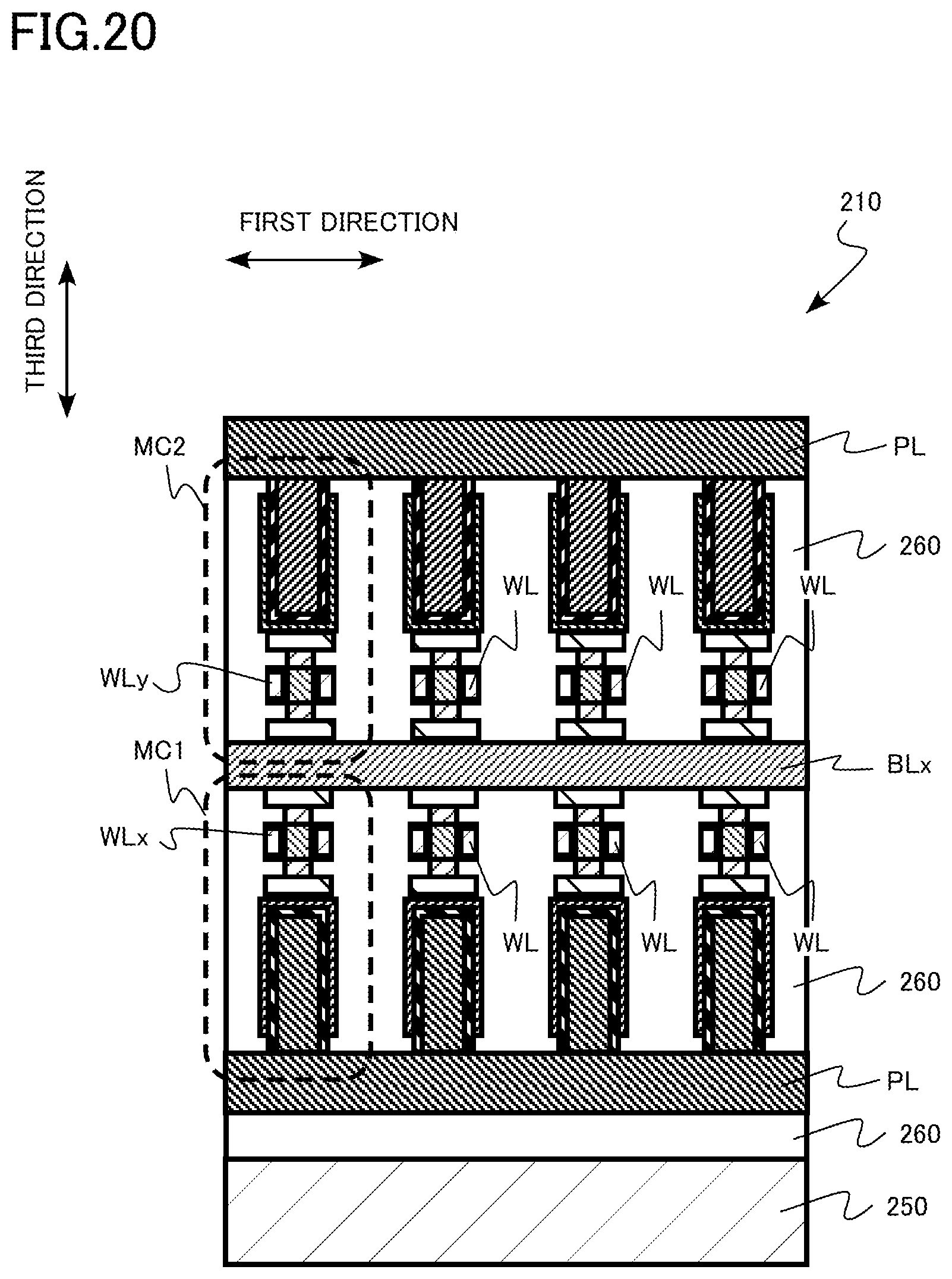 Patent US12310065 Figure 20 – Semiconductor device, semiconductor memory device, and method for manufacturing semiconductor device