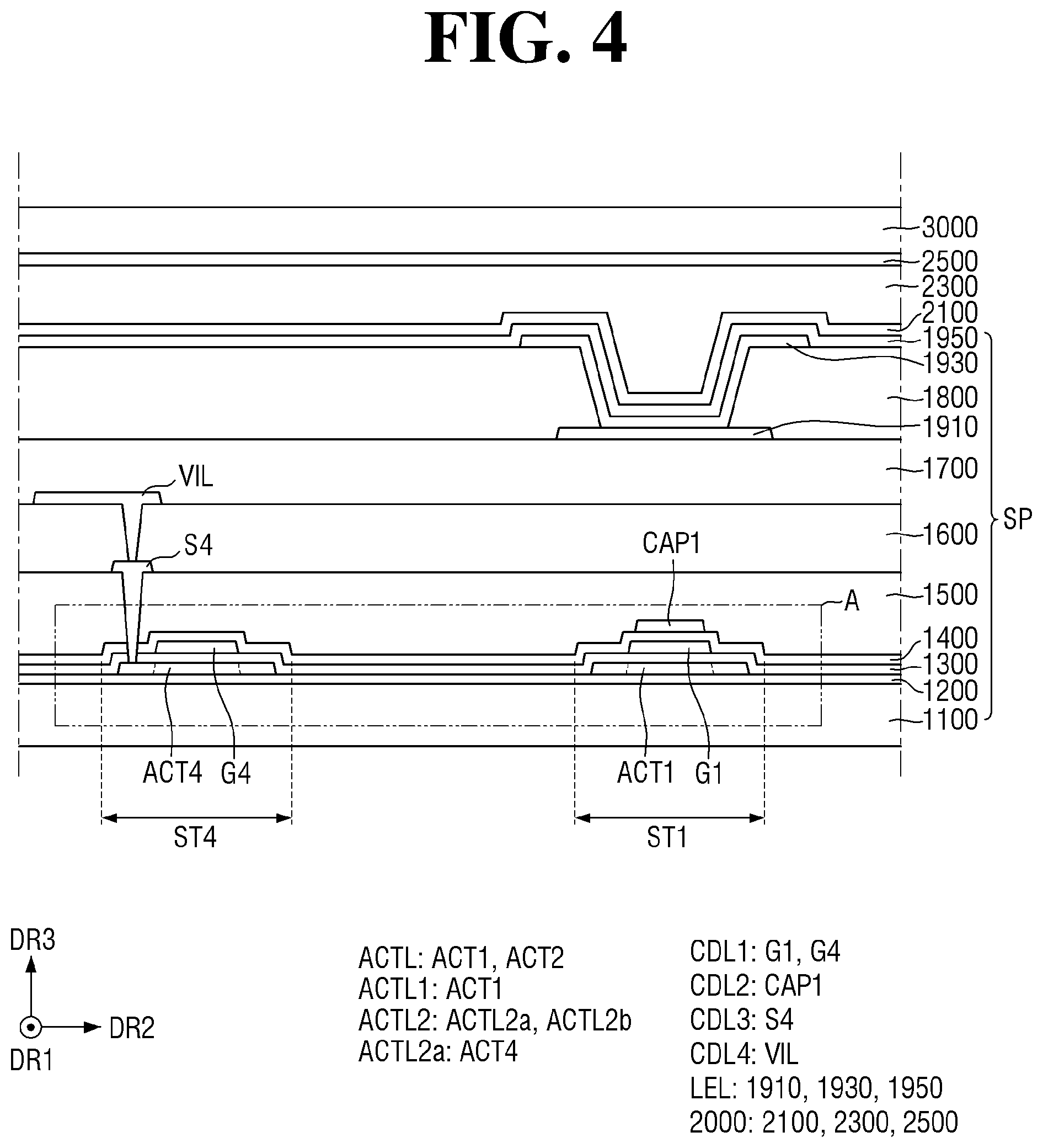 Patent US12310066 Figure 4 – Display device and method of fabricating the same