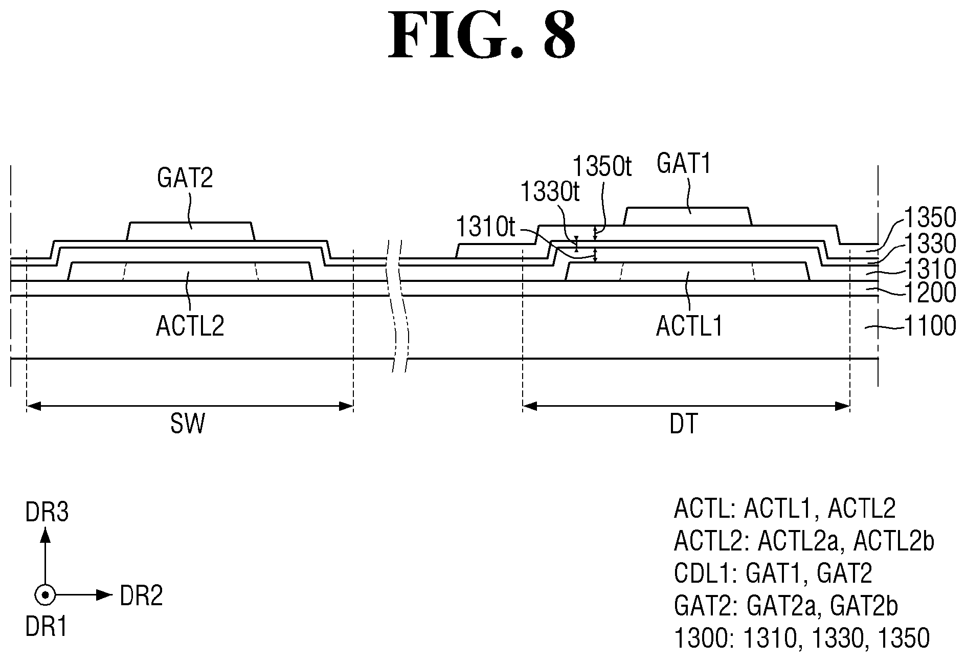 Patent US12310066 Figure 8 – Display device and method of fabricating the same