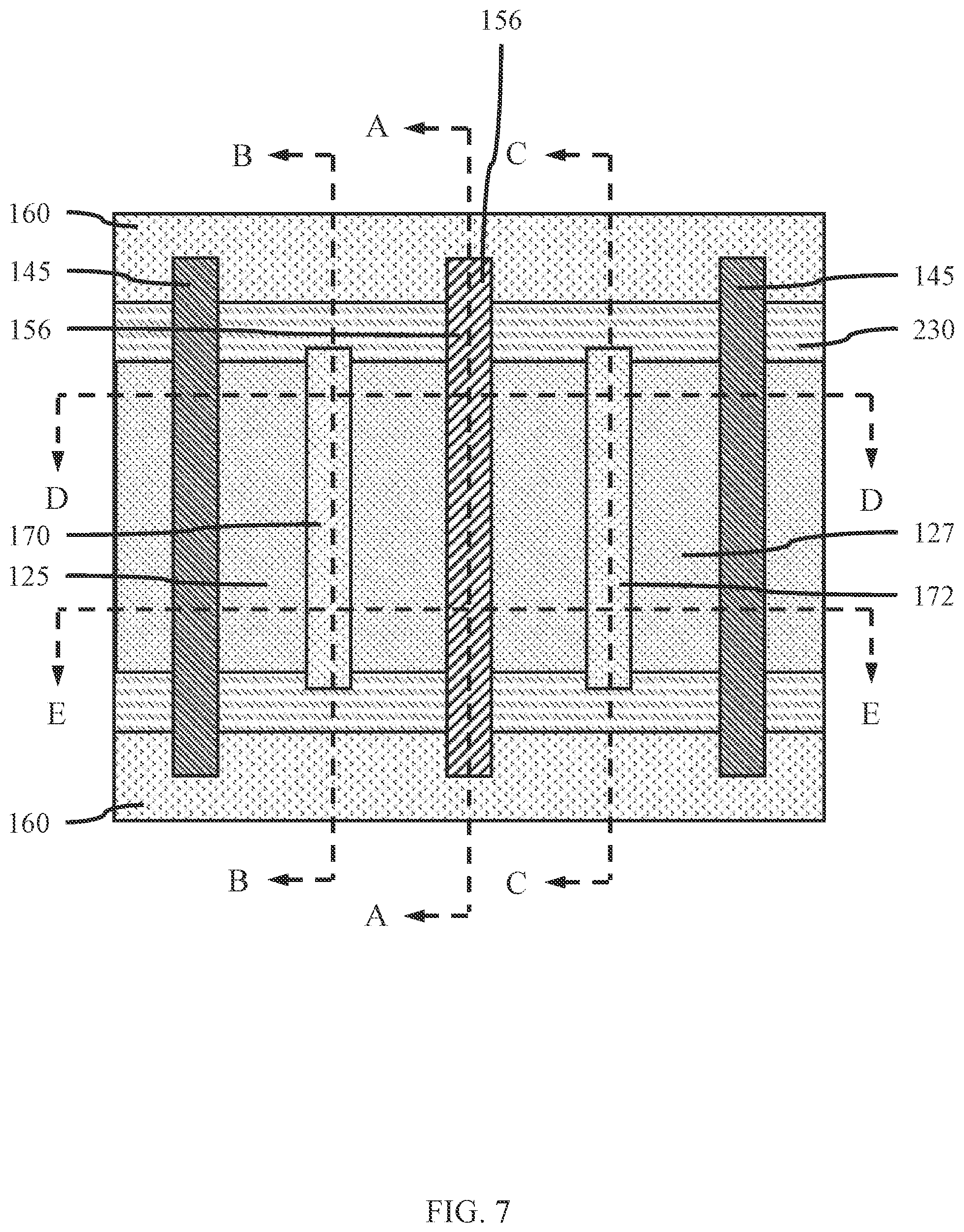 Patent US12310072 Figure 5 – Middle of line structure with stacked devices