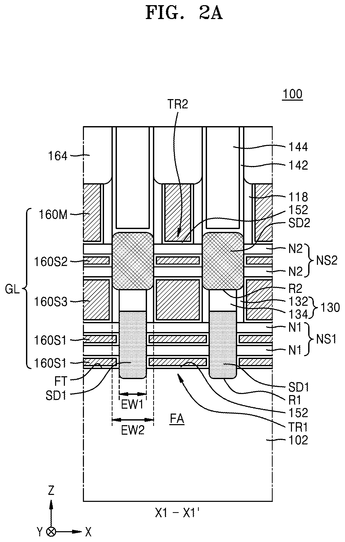 Patent US12310075 Figure 2 – Integrated circuit devices including vertically stacked field effect transistors