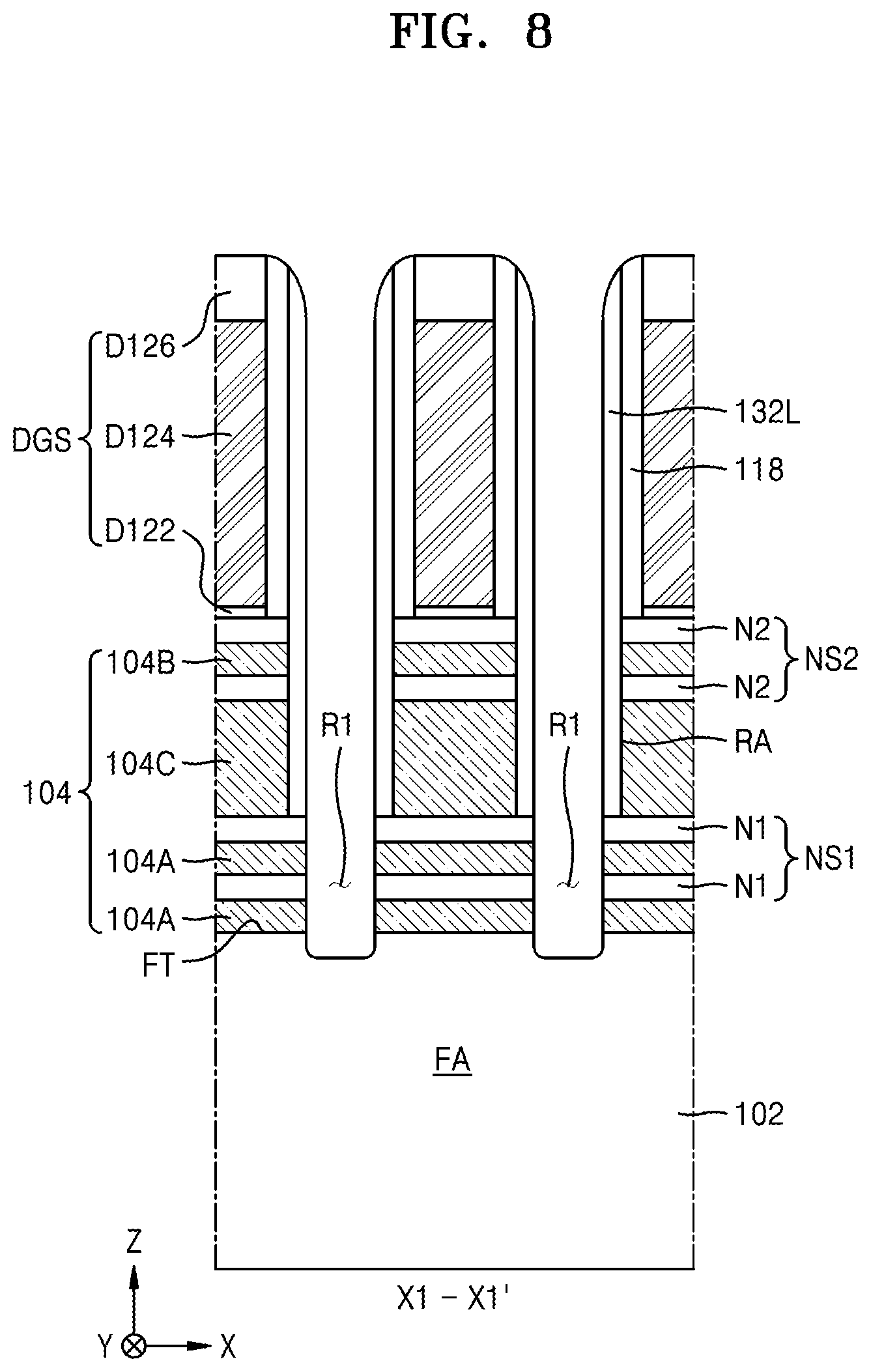 Patent US12310075 Figure 11 – Integrated circuit devices including vertically stacked field effect transistors