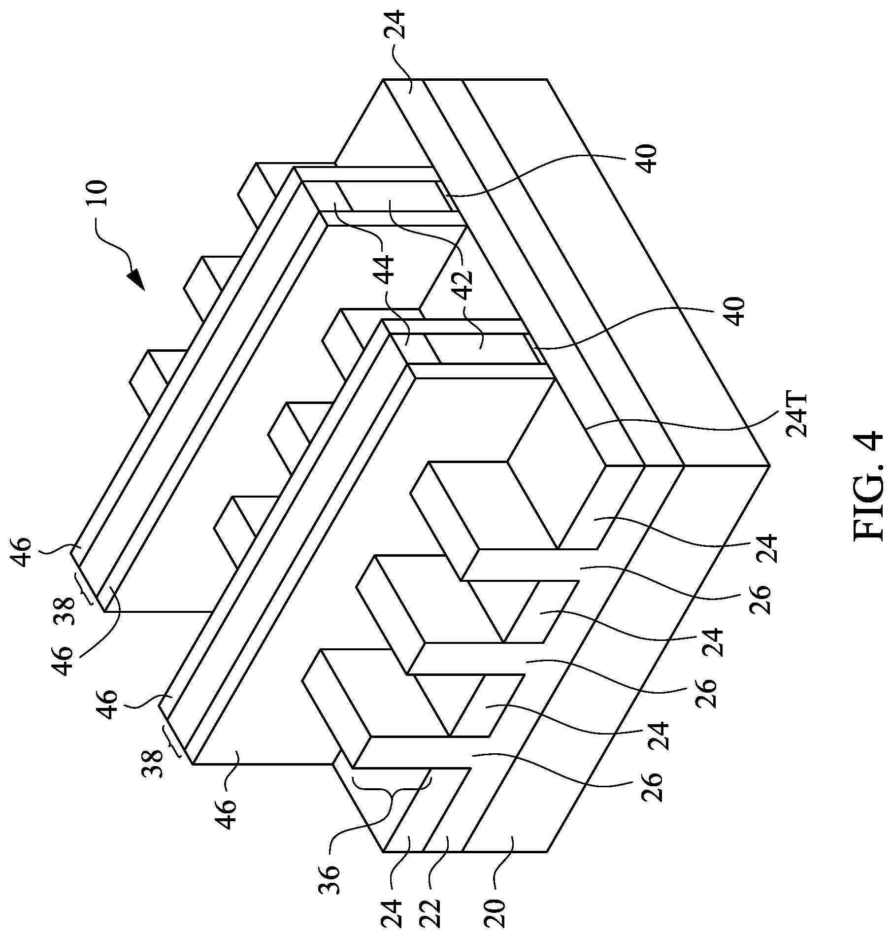 Patent US12310077 Figure 4 – Dual damascene structure in forming source/drain contacts