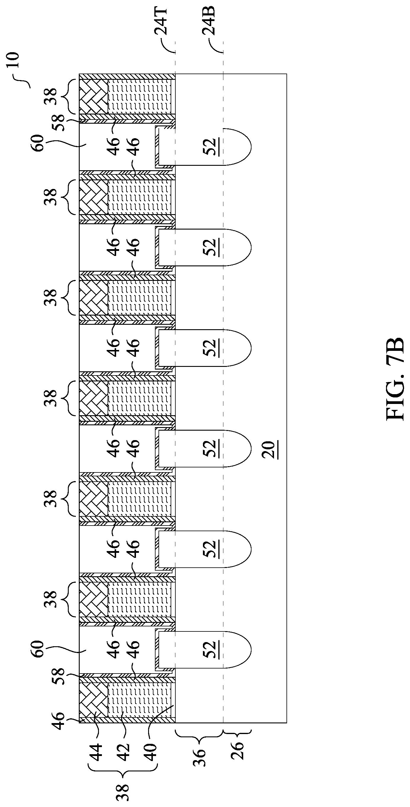 Patent US12310077 Figure 8 – Dual damascene structure in forming source/drain contacts