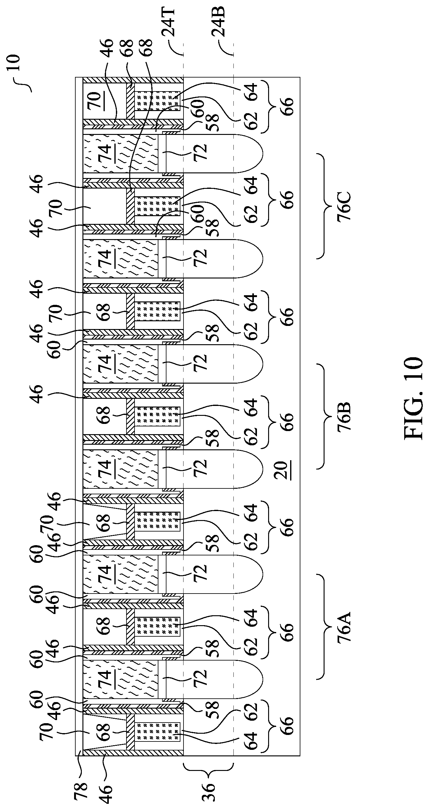 Patent US12310077 Figure 11 – Dual damascene structure in forming source/drain contacts