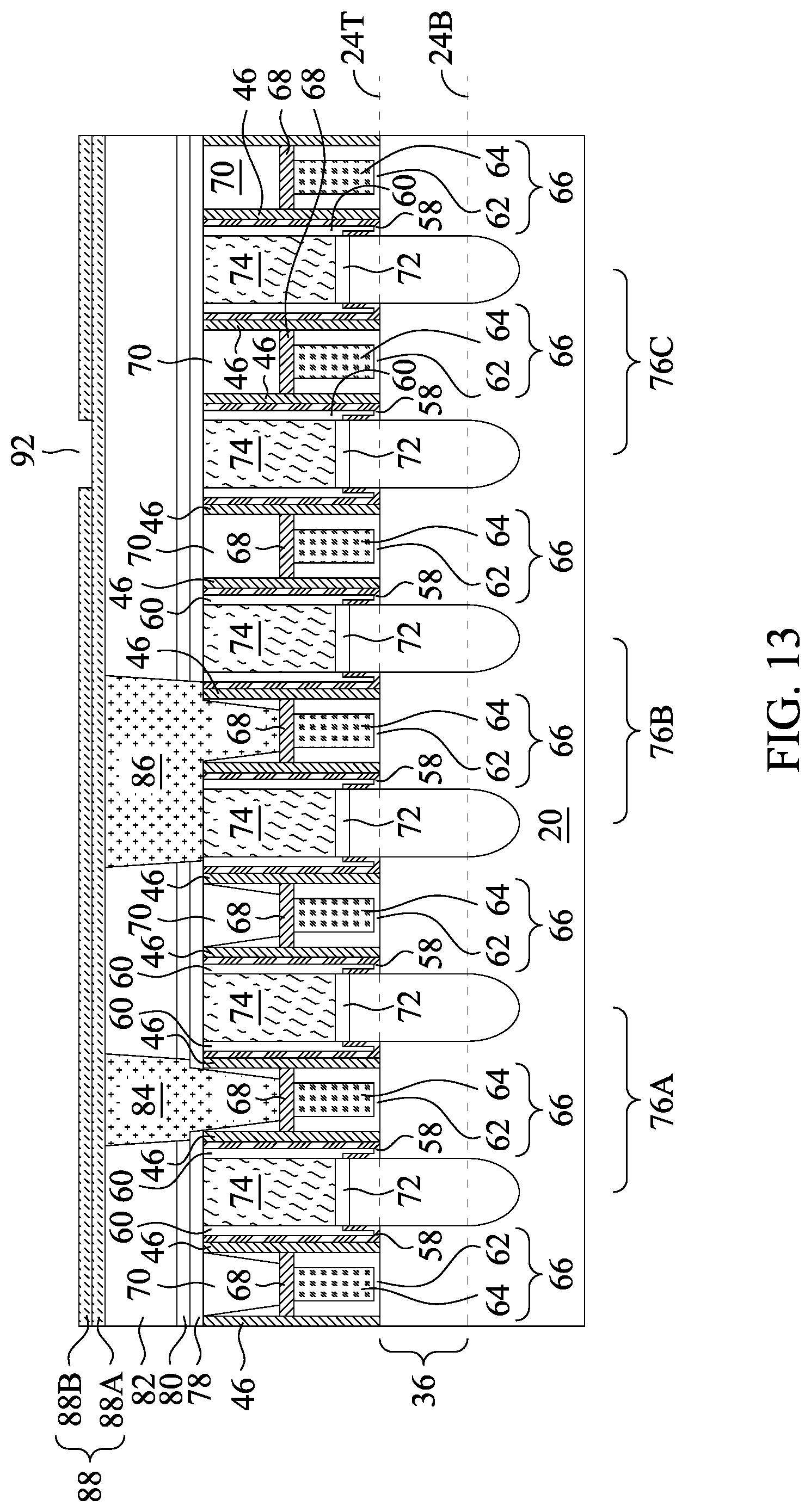 Patent US12310077 Figure 14 – Dual damascene structure in forming source/drain contacts