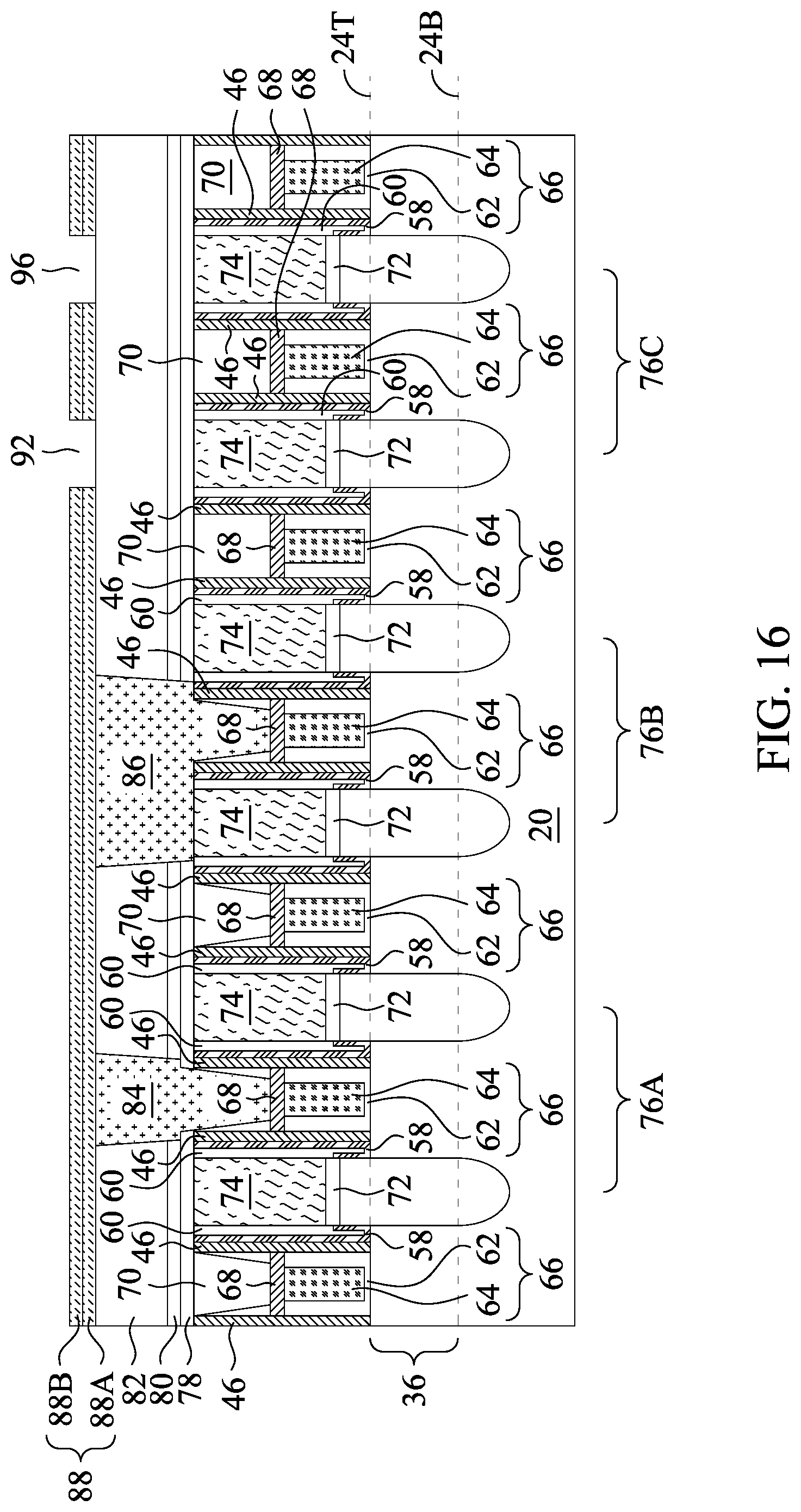 Patent US12310077 Figure 17 – Dual damascene structure in forming source/drain contacts