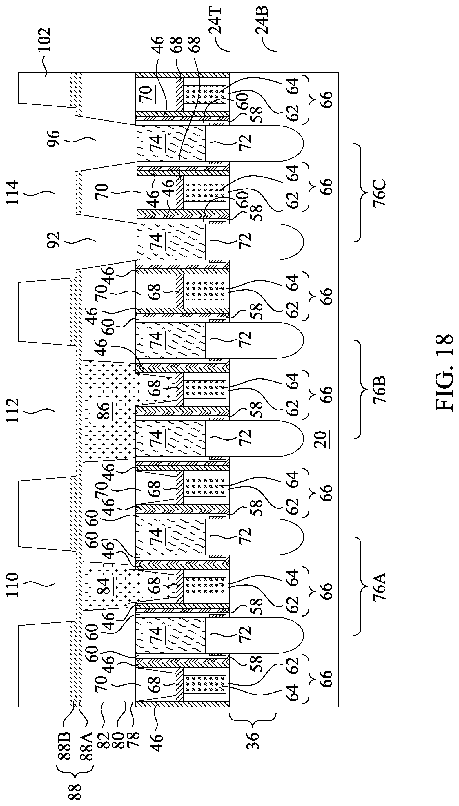 Patent US12310077 Figure 19 – Dual damascene structure in forming source/drain contacts