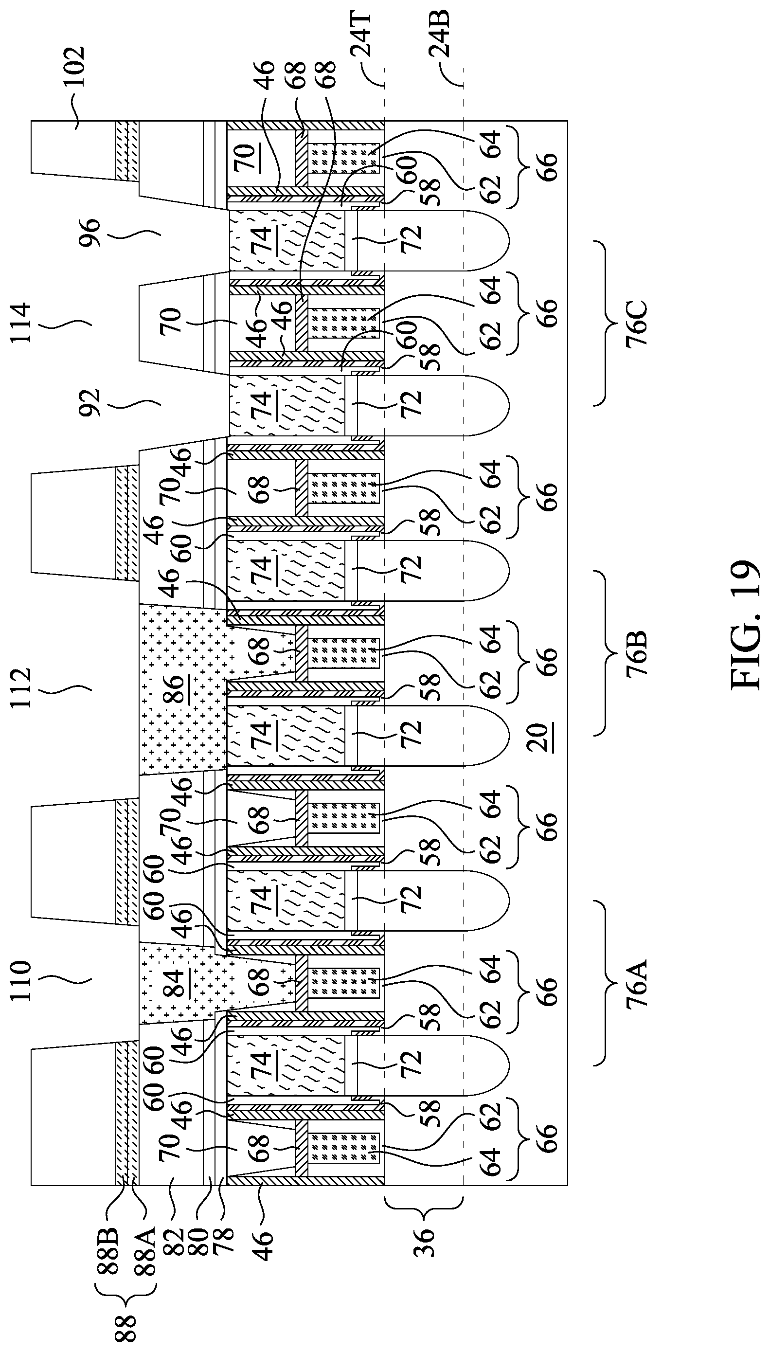 Patent US12310077 Figure 20 – Dual damascene structure in forming source/drain contacts