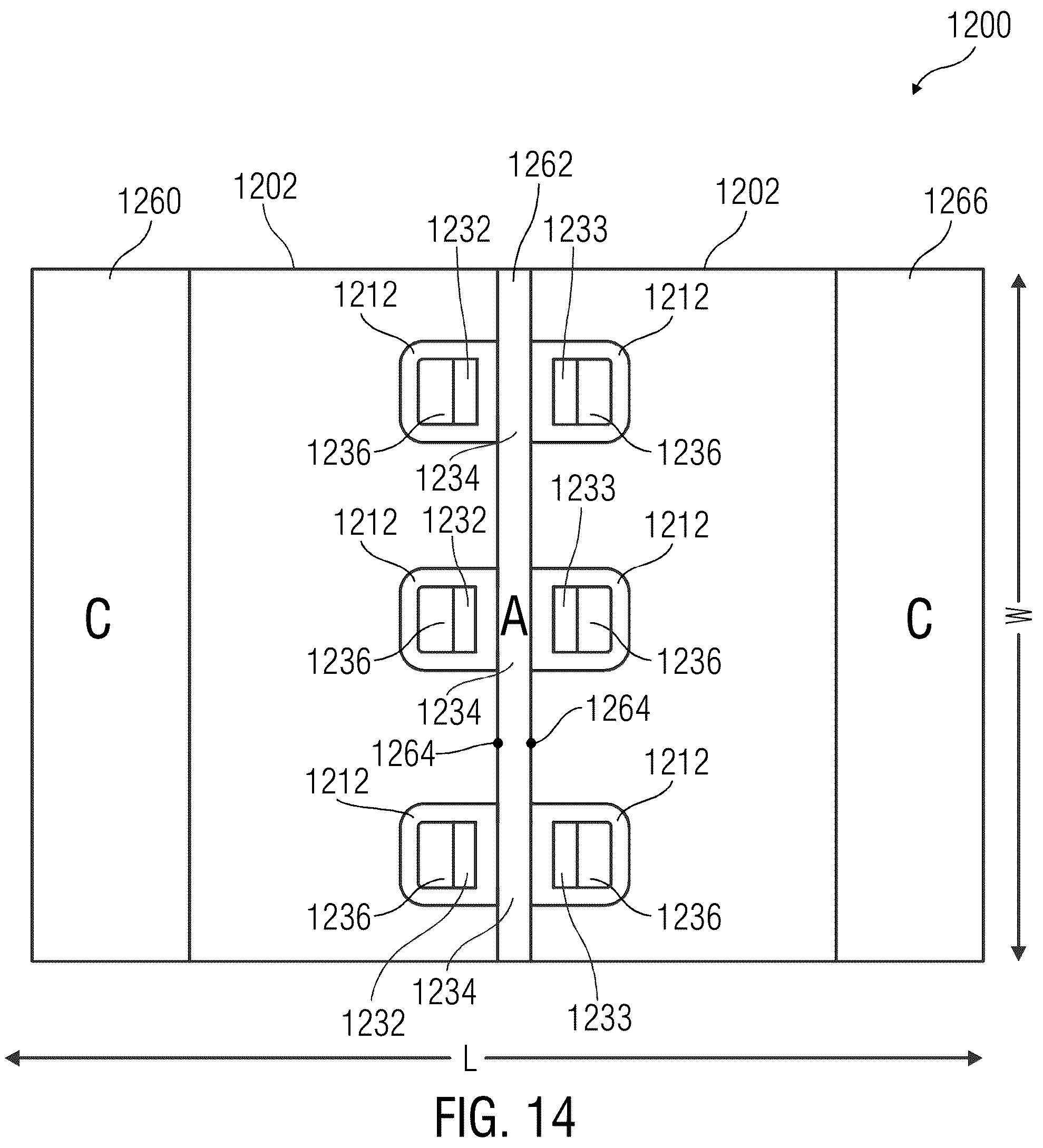 Patent US12310080 Figure 14 – Laterally-gated transistors and lateral Schottky diodes with integrated lateral field plate structures