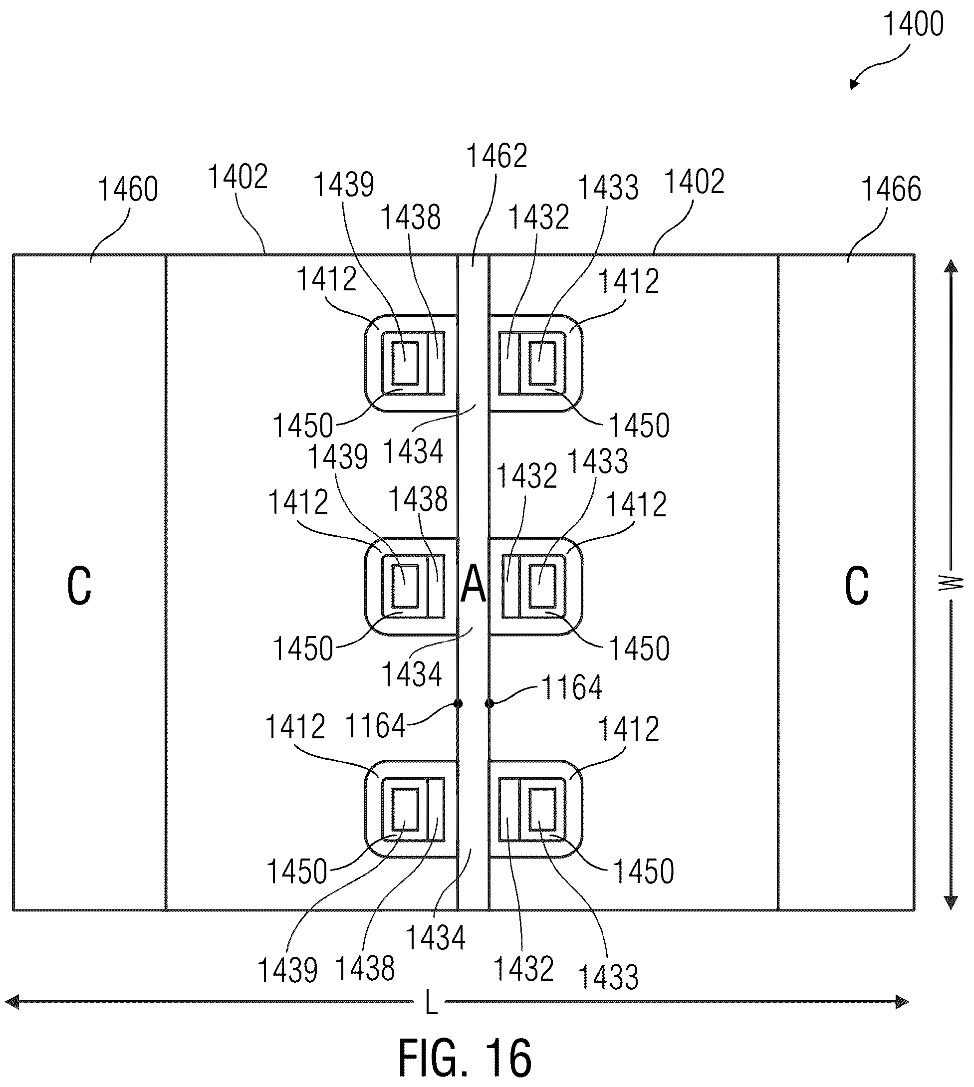 Patent US12310080 Figure 16 – Laterally-gated transistors and lateral Schottky diodes with integrated lateral field plate structures