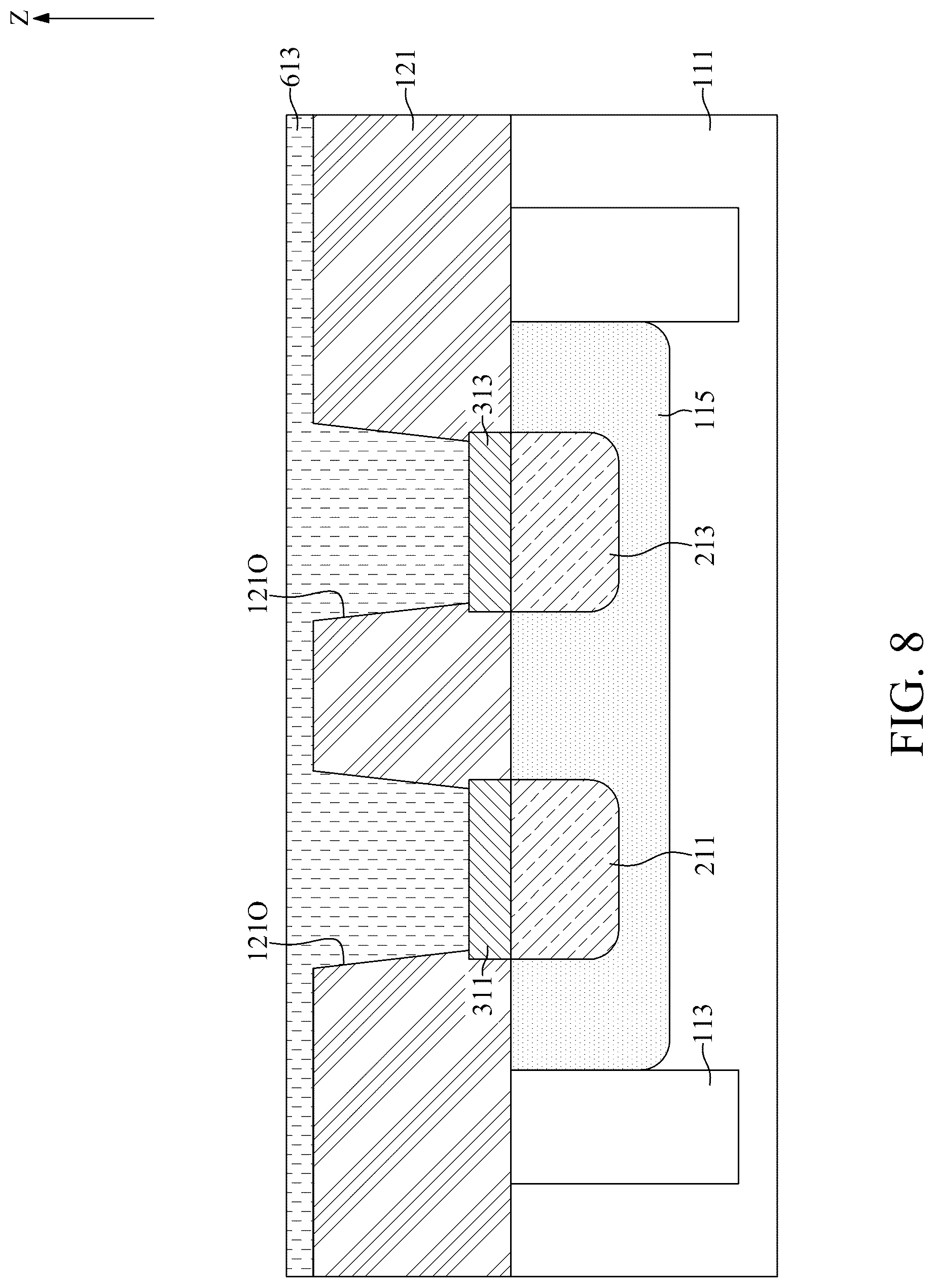 Patent US12310084 Figure 8 – Semiconductor device with assistant cap and method for fabricating the same