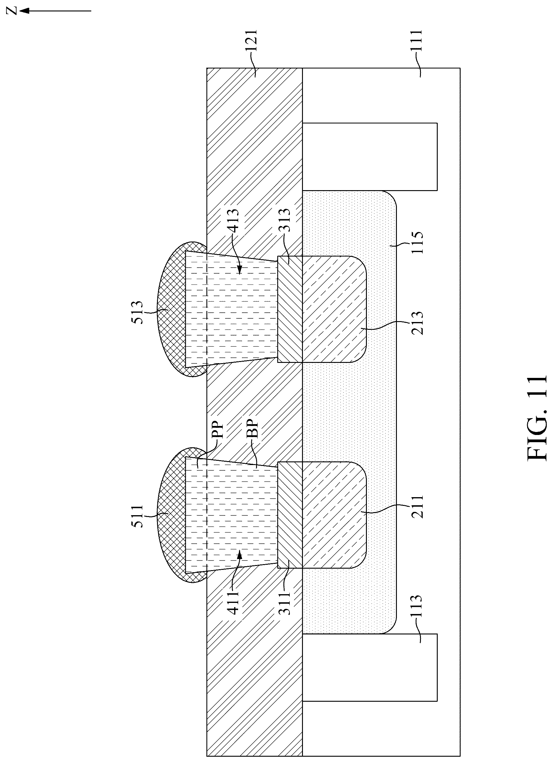 Patent US12310084 Figure 11 – Semiconductor device with assistant cap and method for fabricating the same