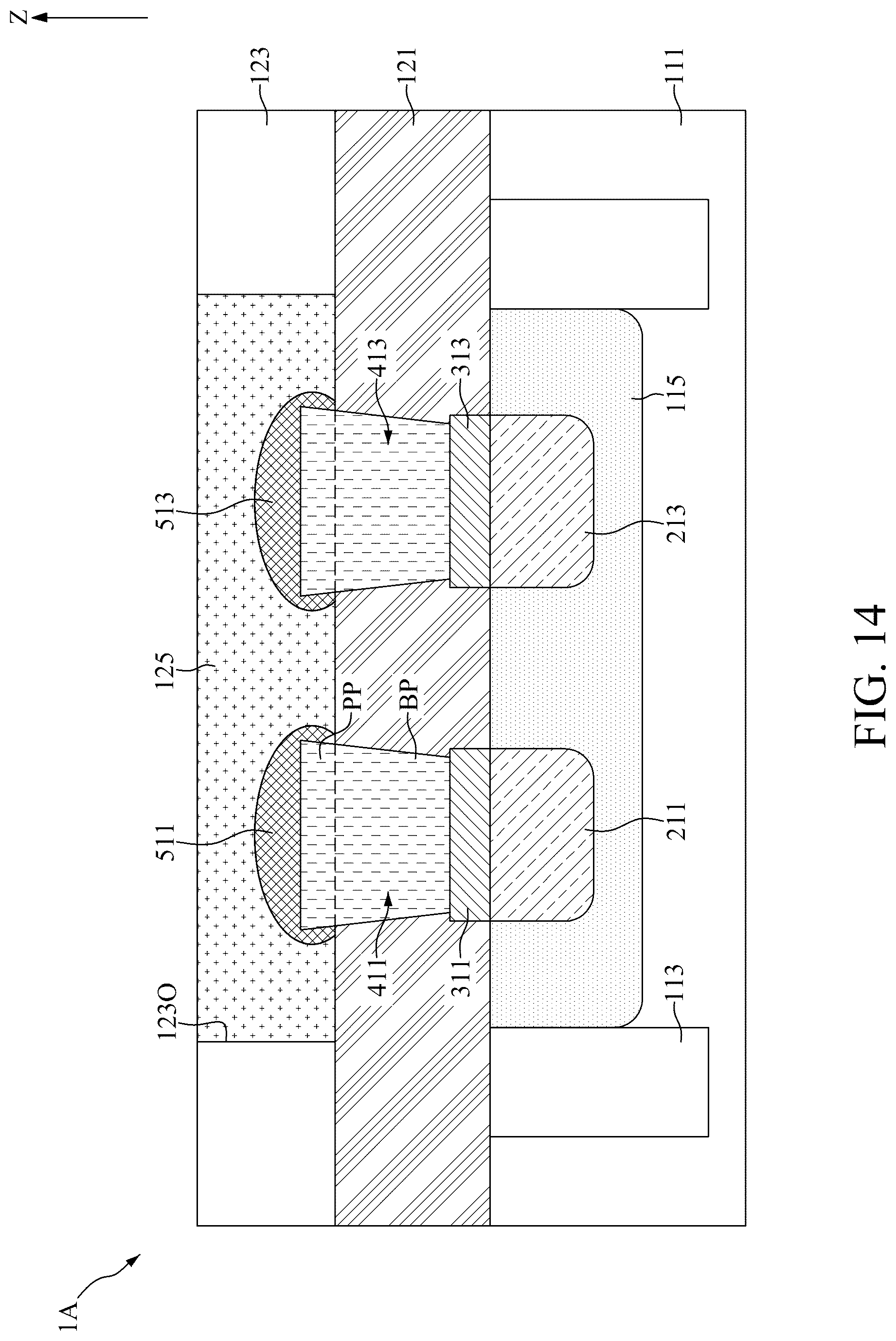 Patent US12310084 Figure 14 – Semiconductor device with assistant cap and method for fabricating the same